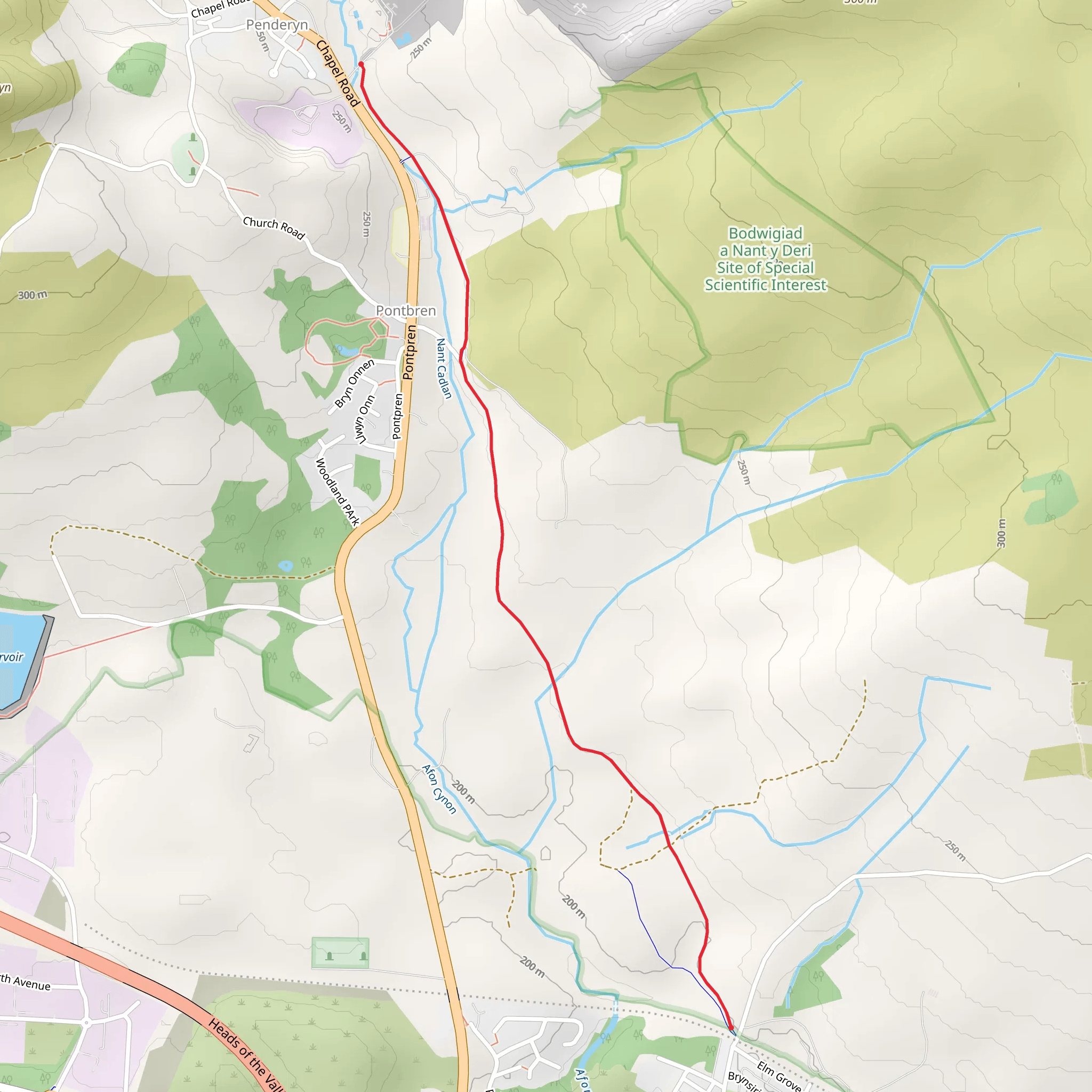 Penderyn Mineral Line mobile static map