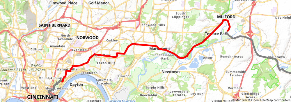 American Discovery Trail South Route stage 85 Map