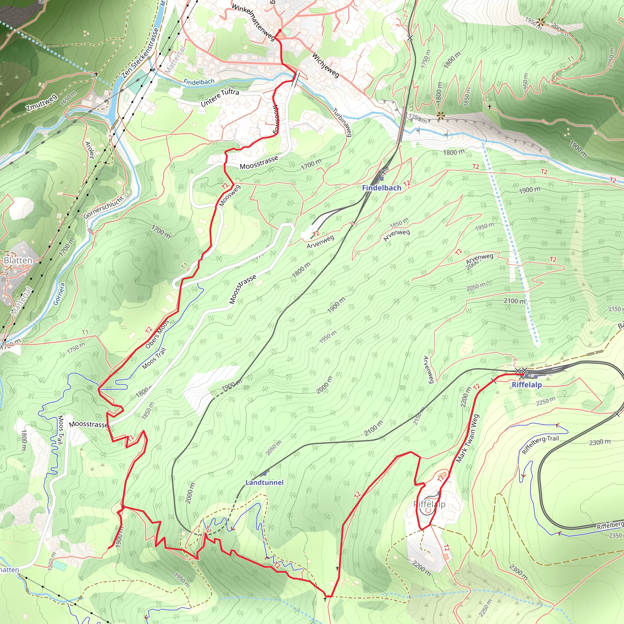 Riffelalp Trail - Nr 20 mobile static map
