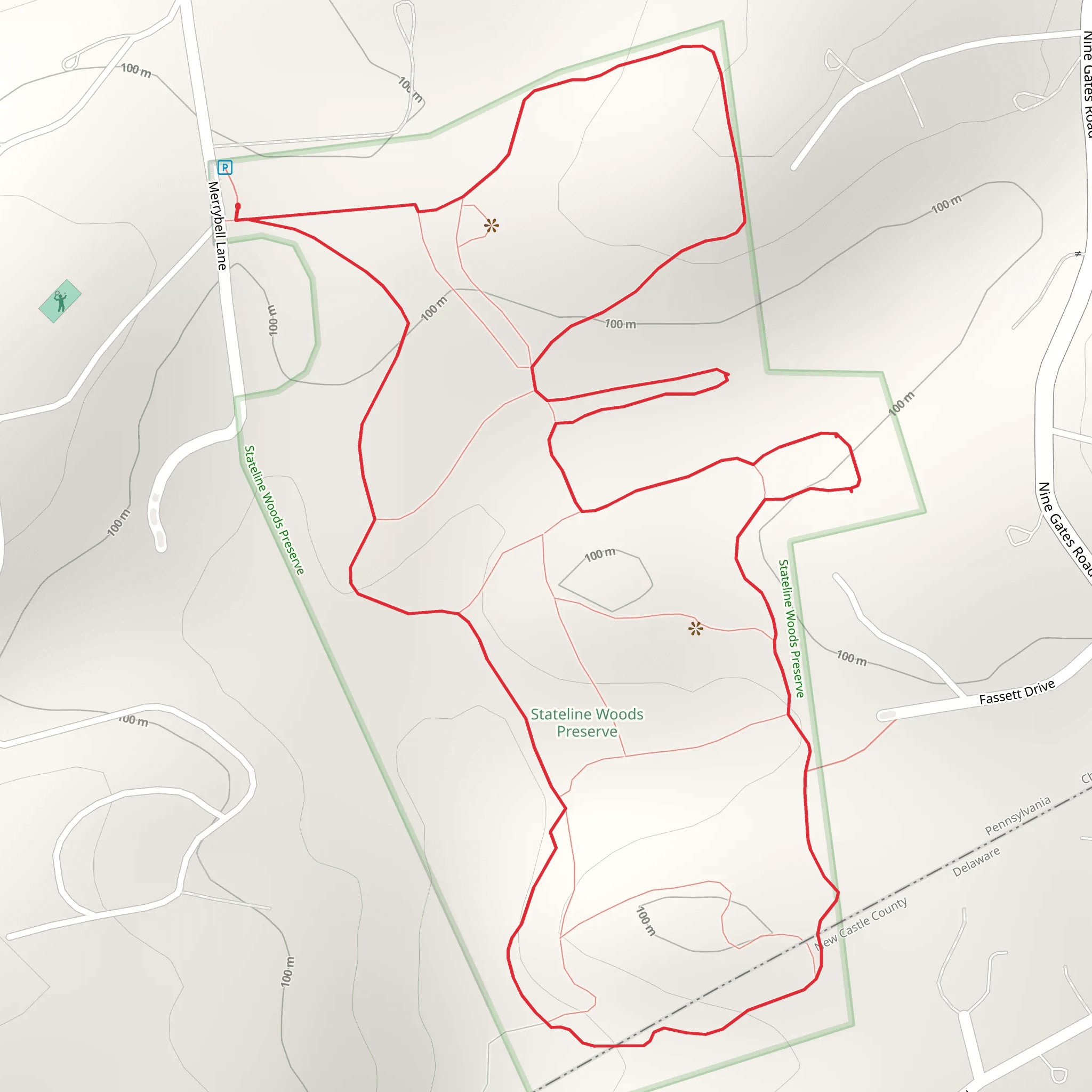 Merrybell Lane Loop mobile static map
