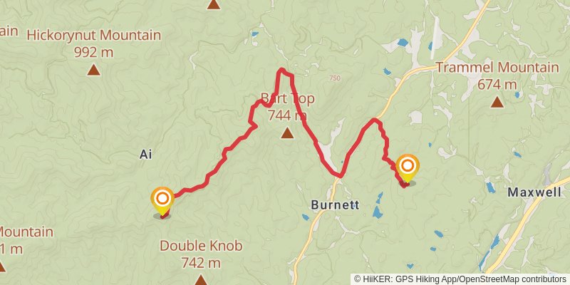 Southeastern Serpentine Trail stage 53 Map