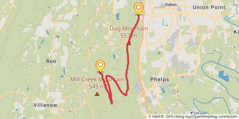 Pinhoti Trail - Georgia stage 8 Map