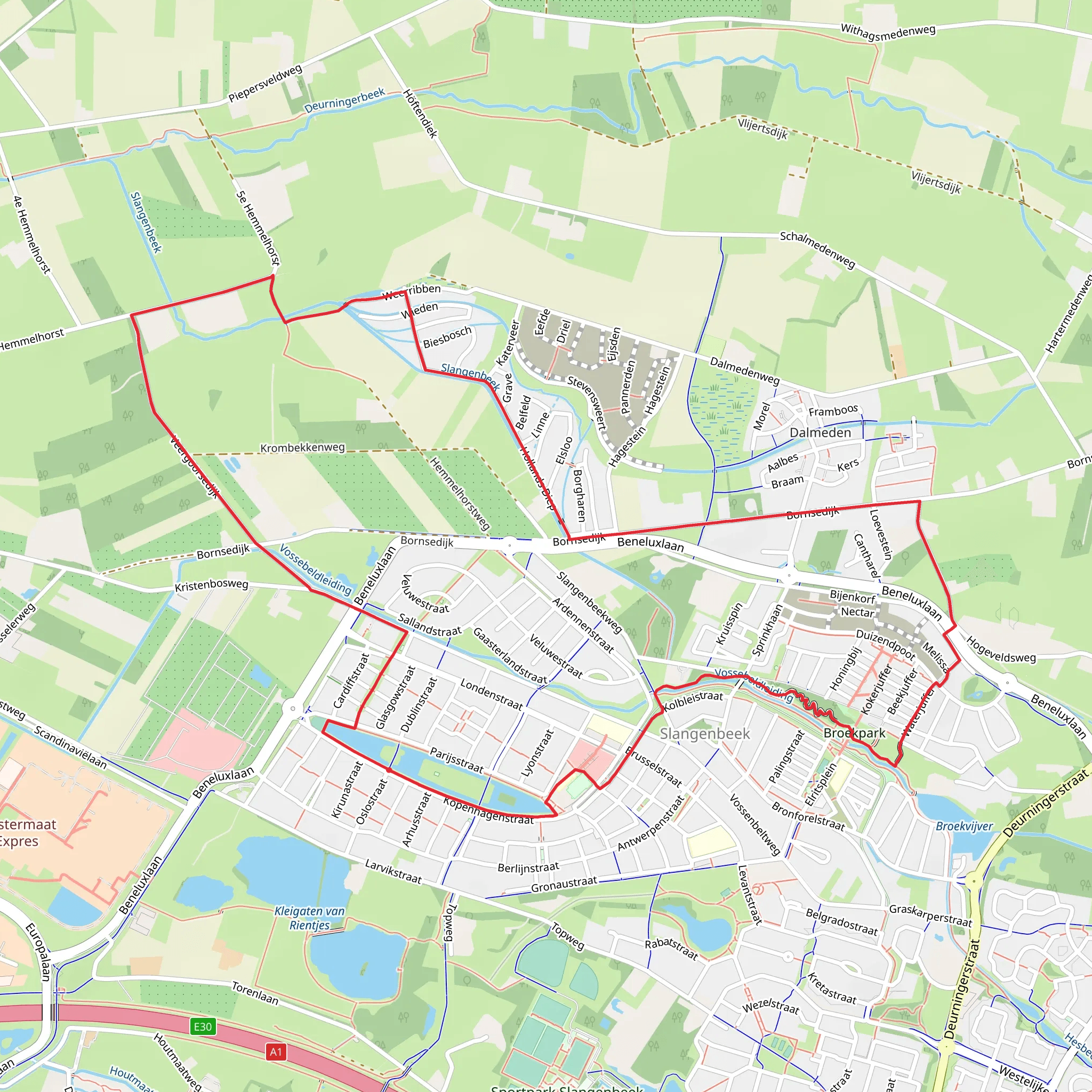 Vossenbelt, Hemmelhorst and Dalmeden Loop mobile static map