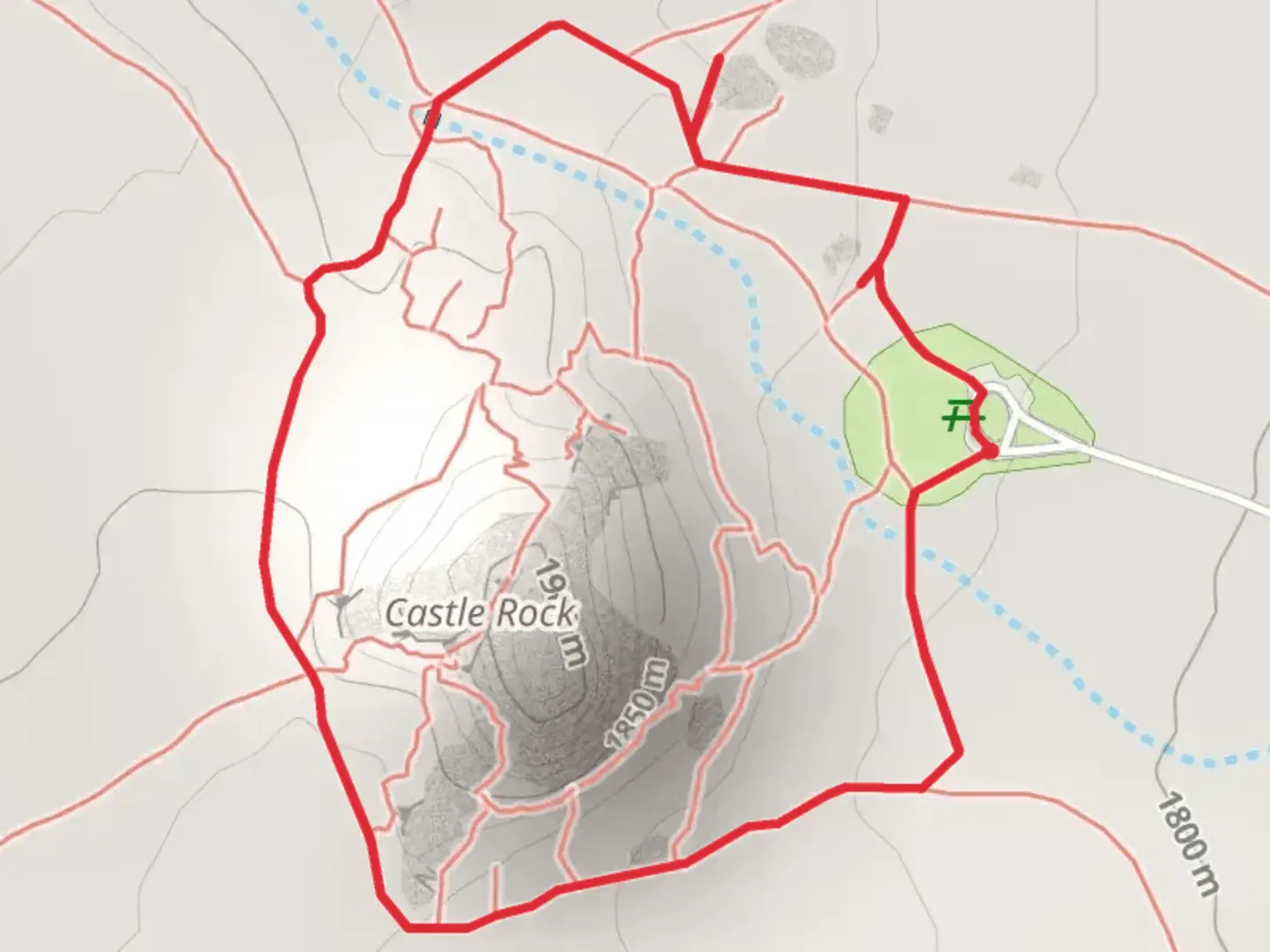 An image depicting the trail Stines Creek Loop and its surrounding area.