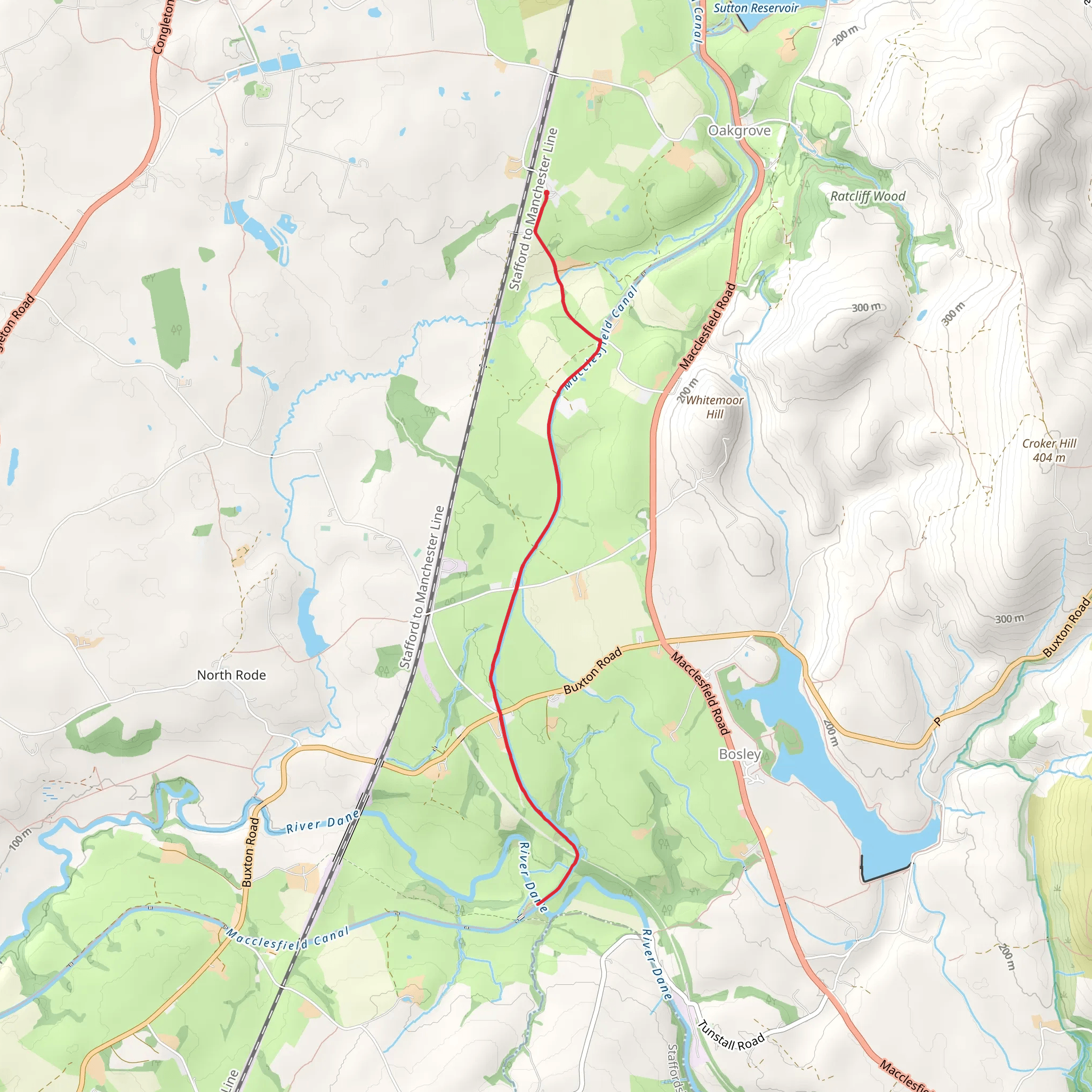 Dane Aqueduct via Macclesfield Canal mobile static map