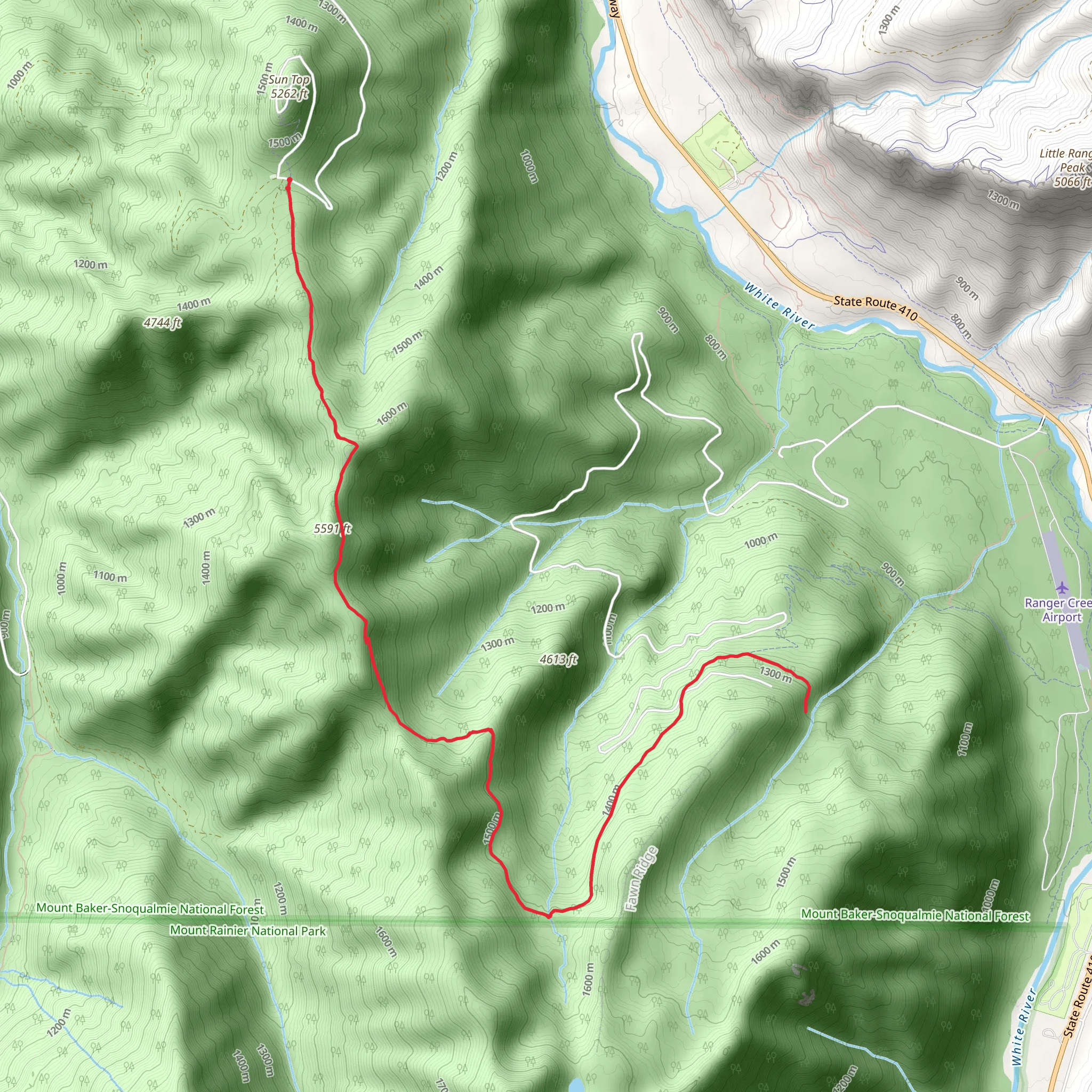 Doe Falls via Suntop Trail mobile static map