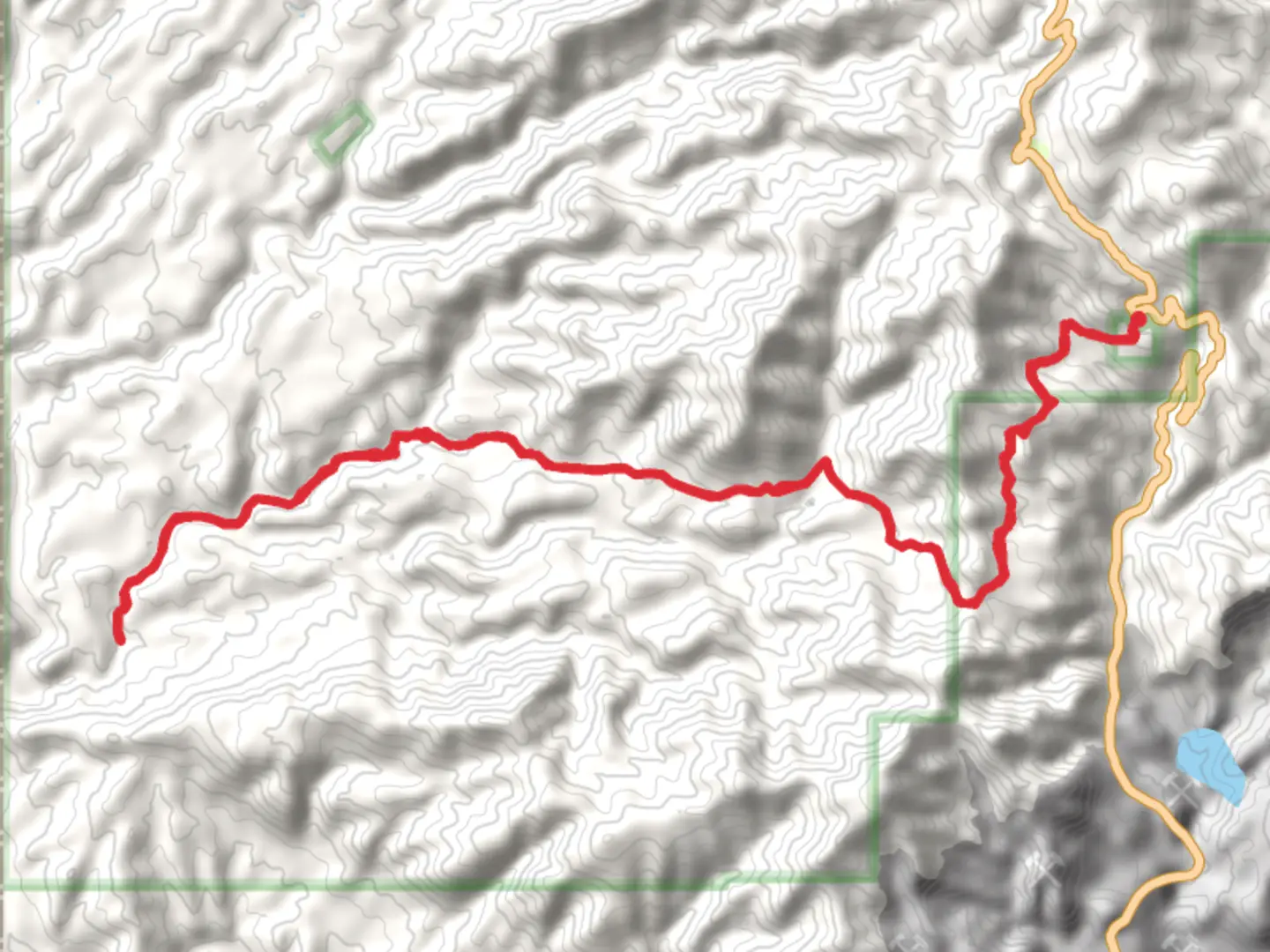 An image depicting the trail Painted Bluff Trail and its surrounding area.