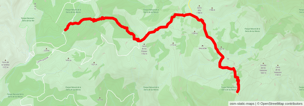 Pico Torrecillas – Circular por la Cañada de las Ánimas stage 2 Map