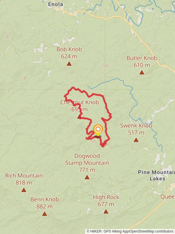 Chestnut Knob, Upper CCC Trail and Little River Trail Loop