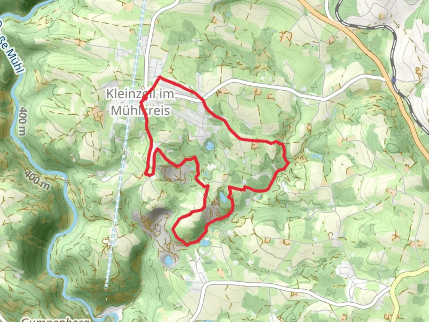 An image depicting the trail Kleinzell im Mühlkreis Art Loop Trail and its surrounding area.