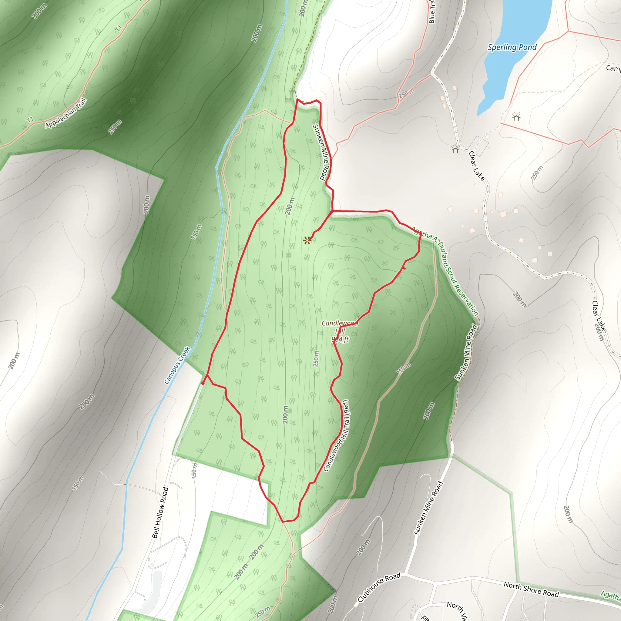 Candlewood Hill Loop mobile static map