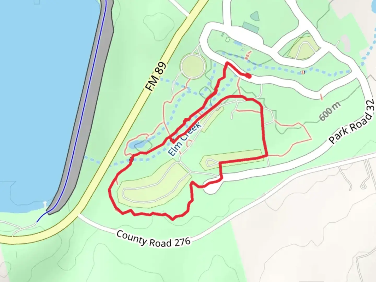An image depicting the trail Brushy Trail Campground and Oak Grove Campground Loop and its surrounding area.