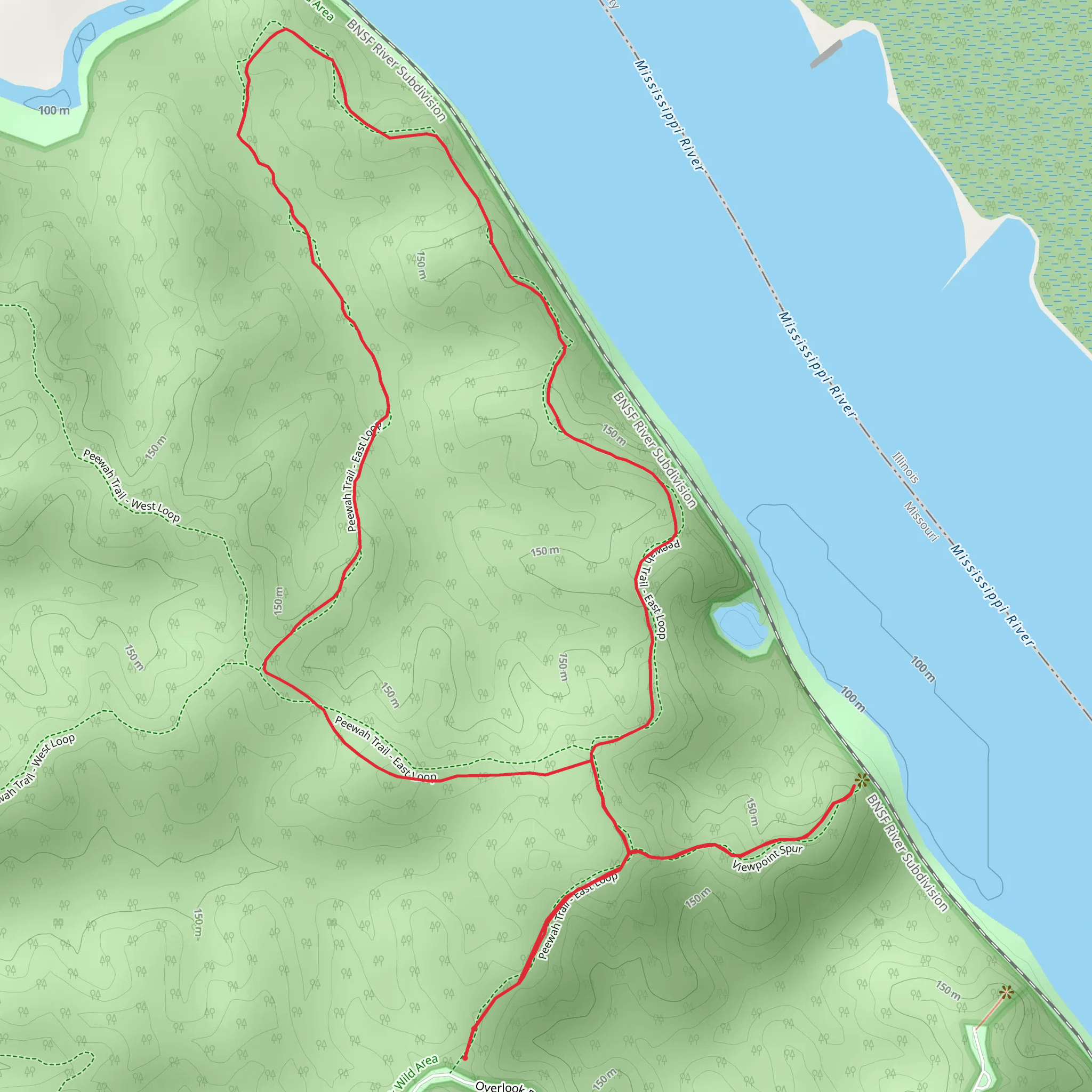 Peewah Trail - East Loop mobile static map