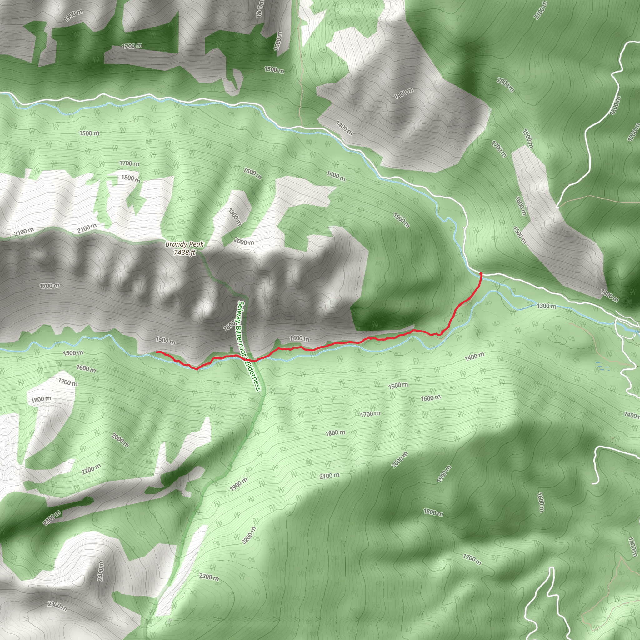 Lower South Fork Lost Horse Trail mobile static map