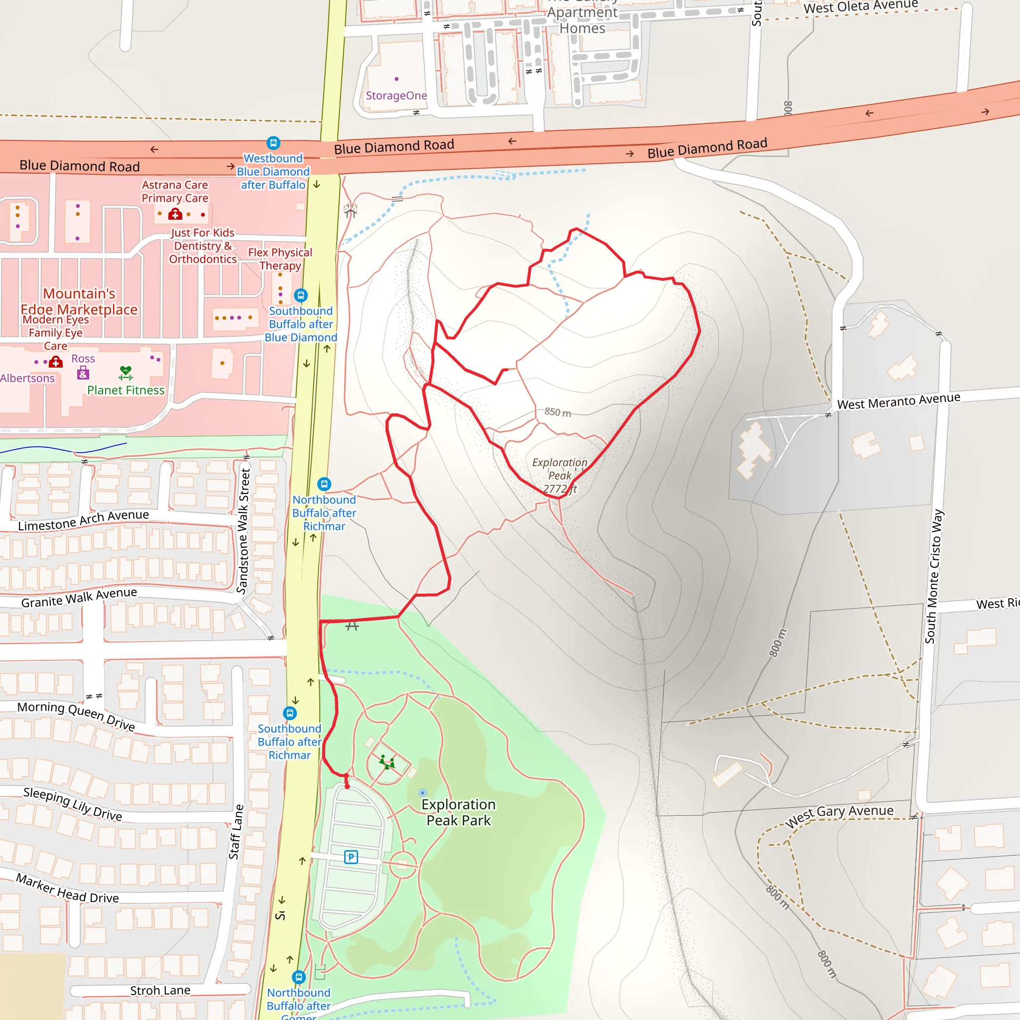 Exploration Peak Loop mobile static map