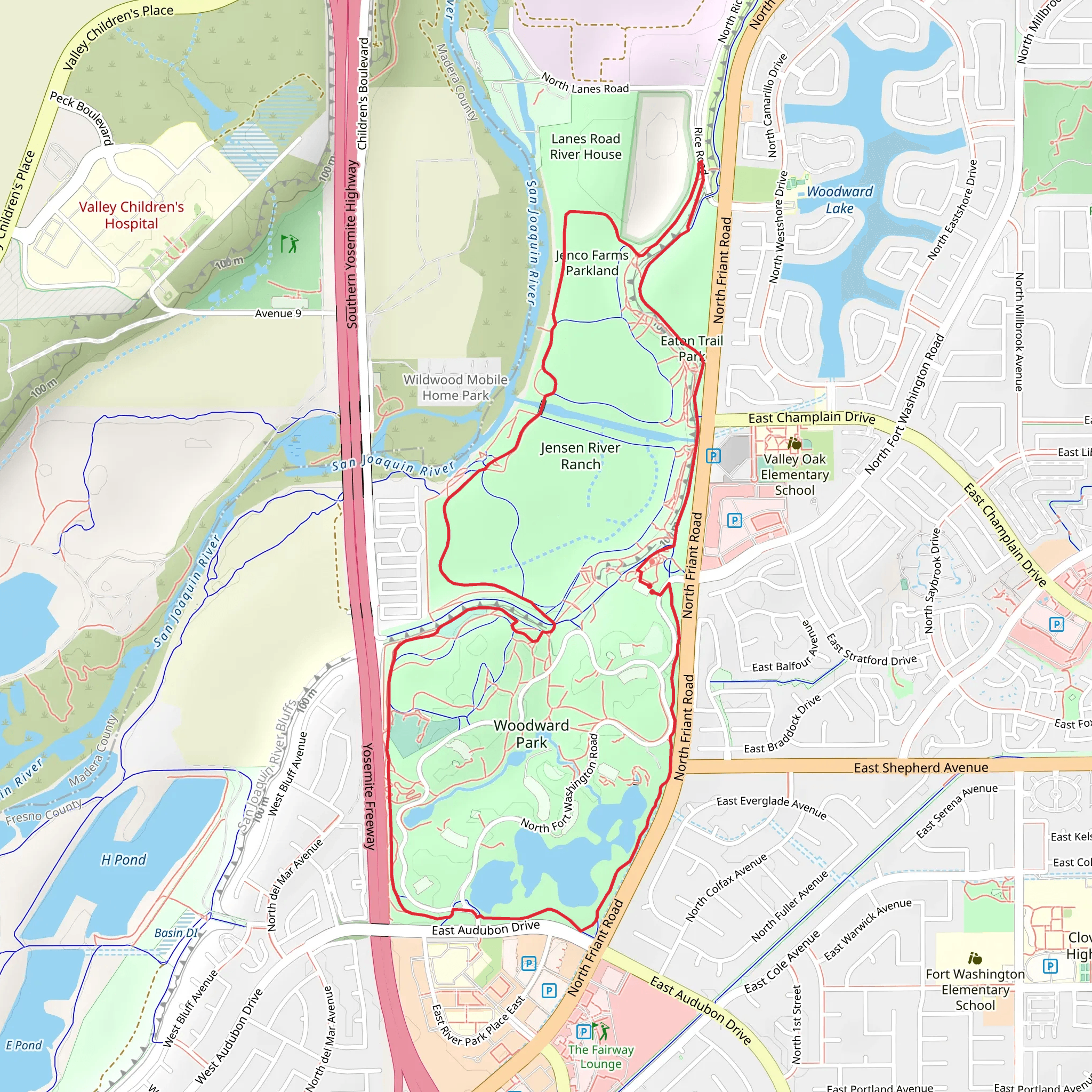 Lewis S Easton and Tom MacMichael Senior Trail mobile static map