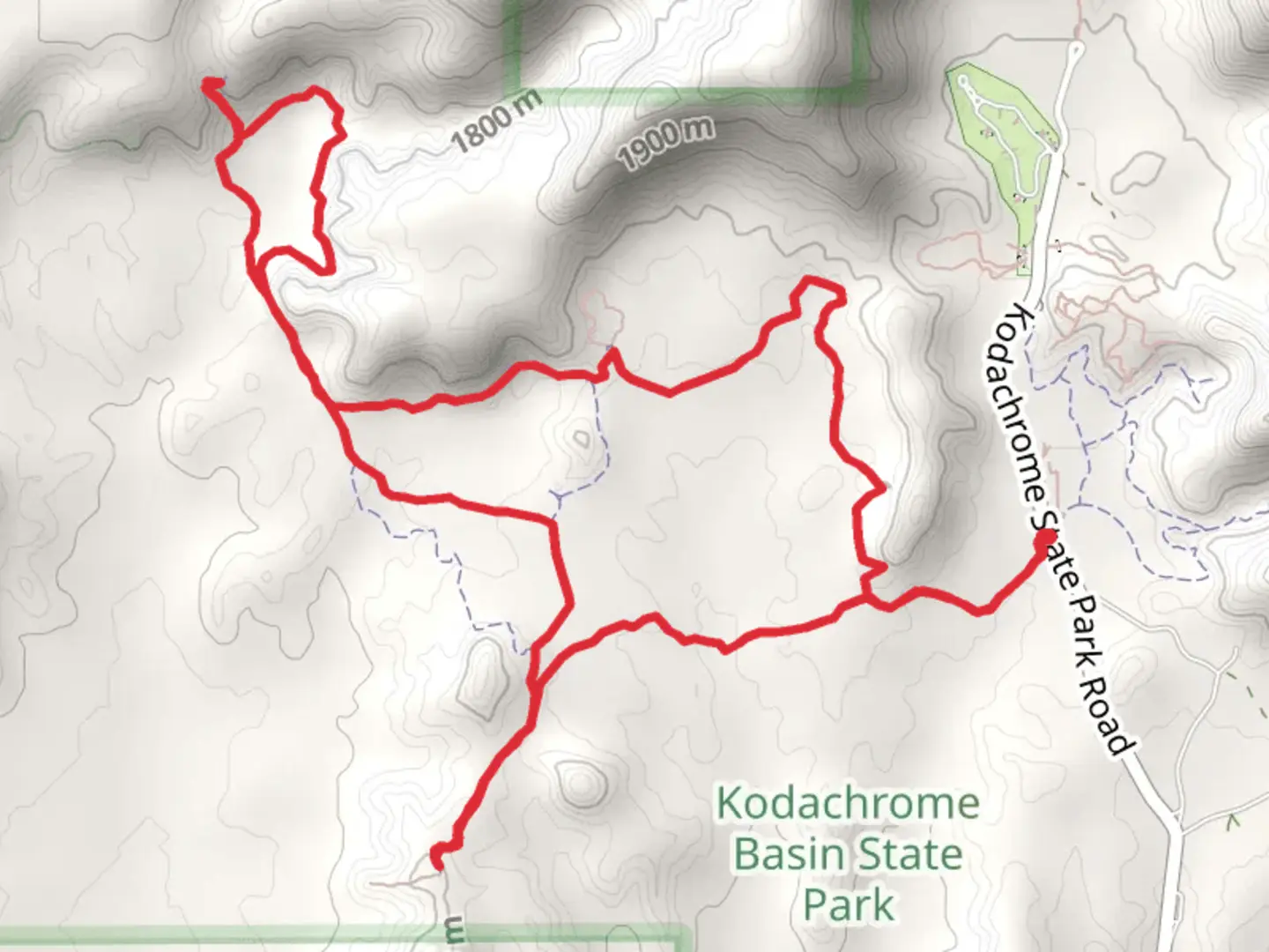 An image depicting the trail Panorama Long Loop Trail and its surrounding area.