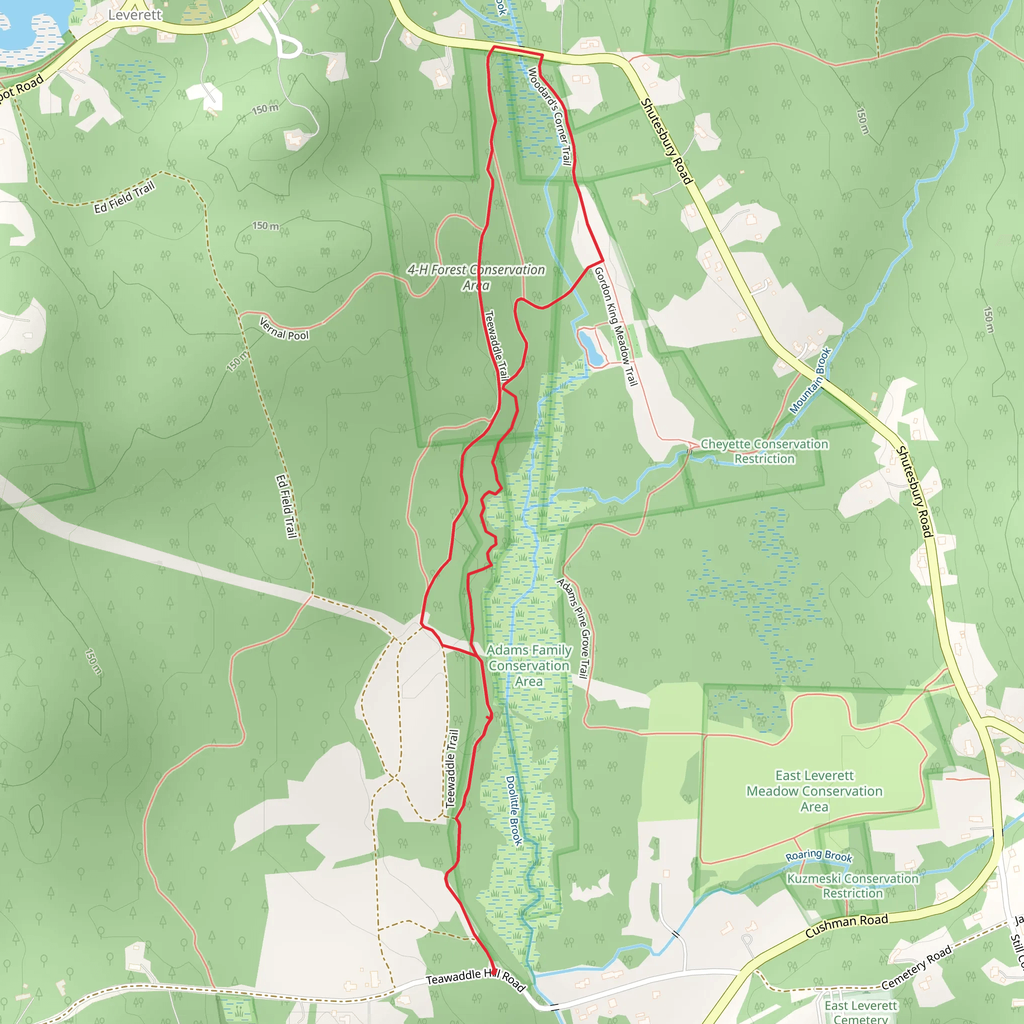 Teewaddle Trail Lopp - 4-H Forest Conservation Area mobile static map