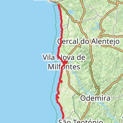 Rota Vicentina (Fishermen’s Trail) 7-Day Gentle Tour (Hillwalk Tours) mobile static map