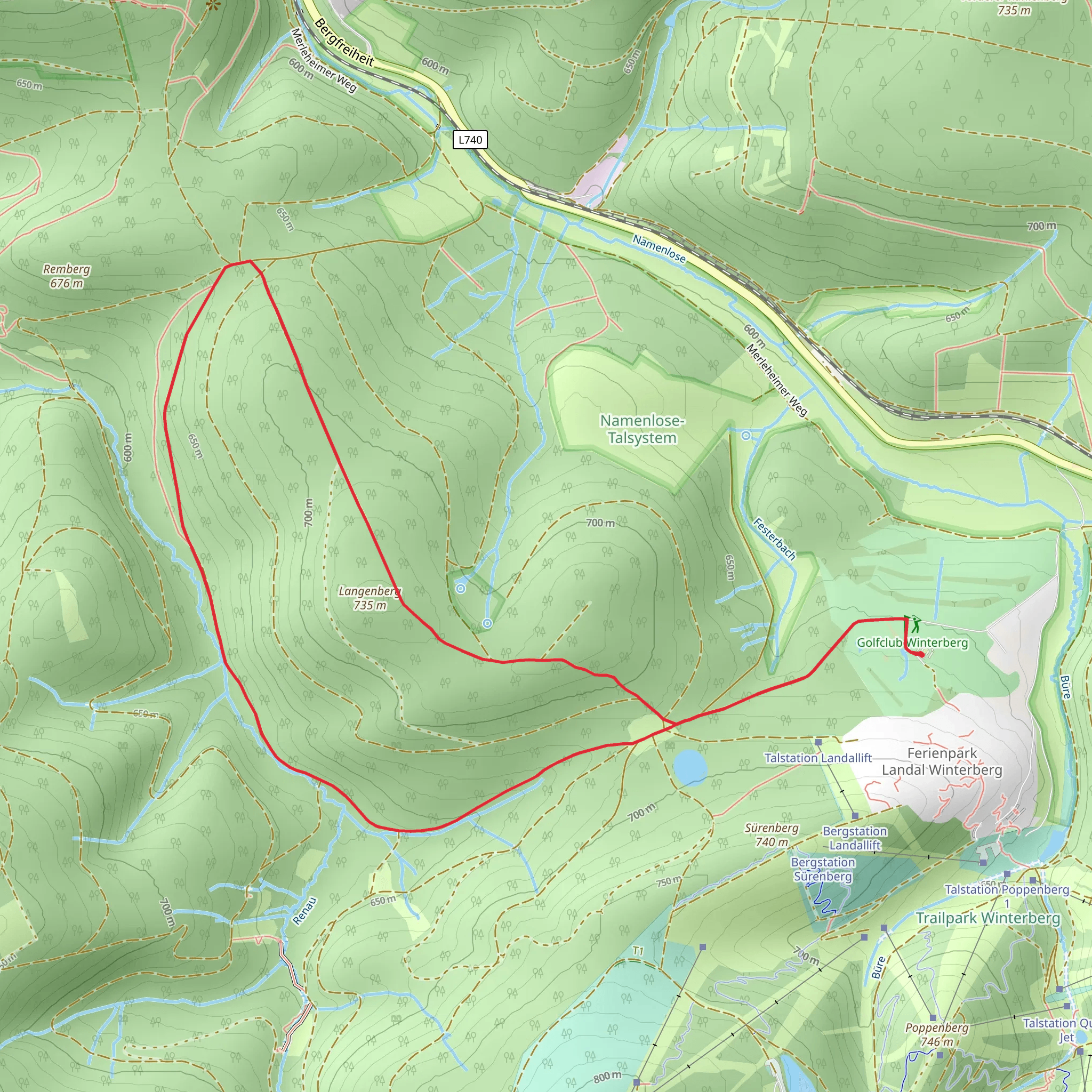 Langenberg Loop mobile static map