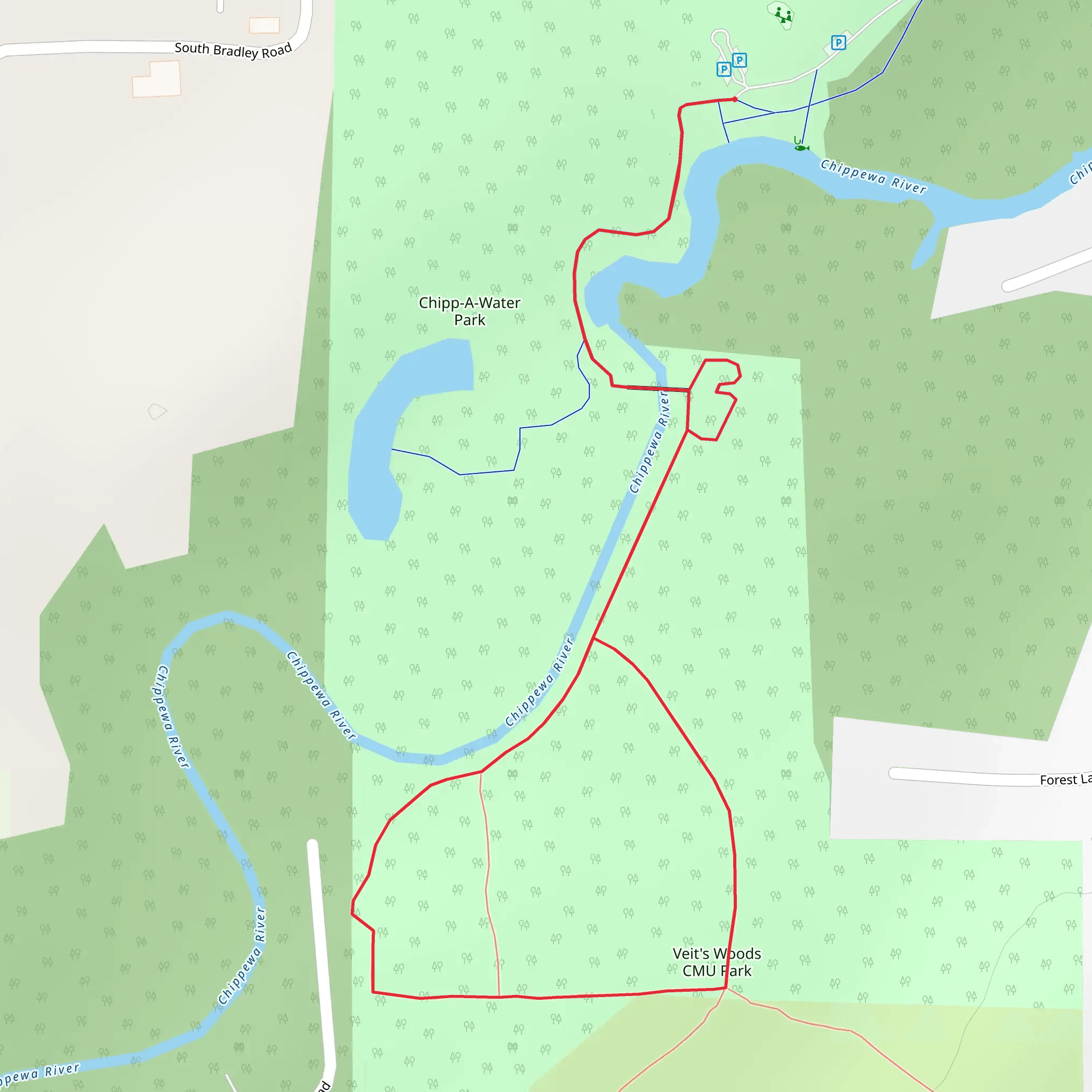 Chipp-A-Water Park Loop mobile static map