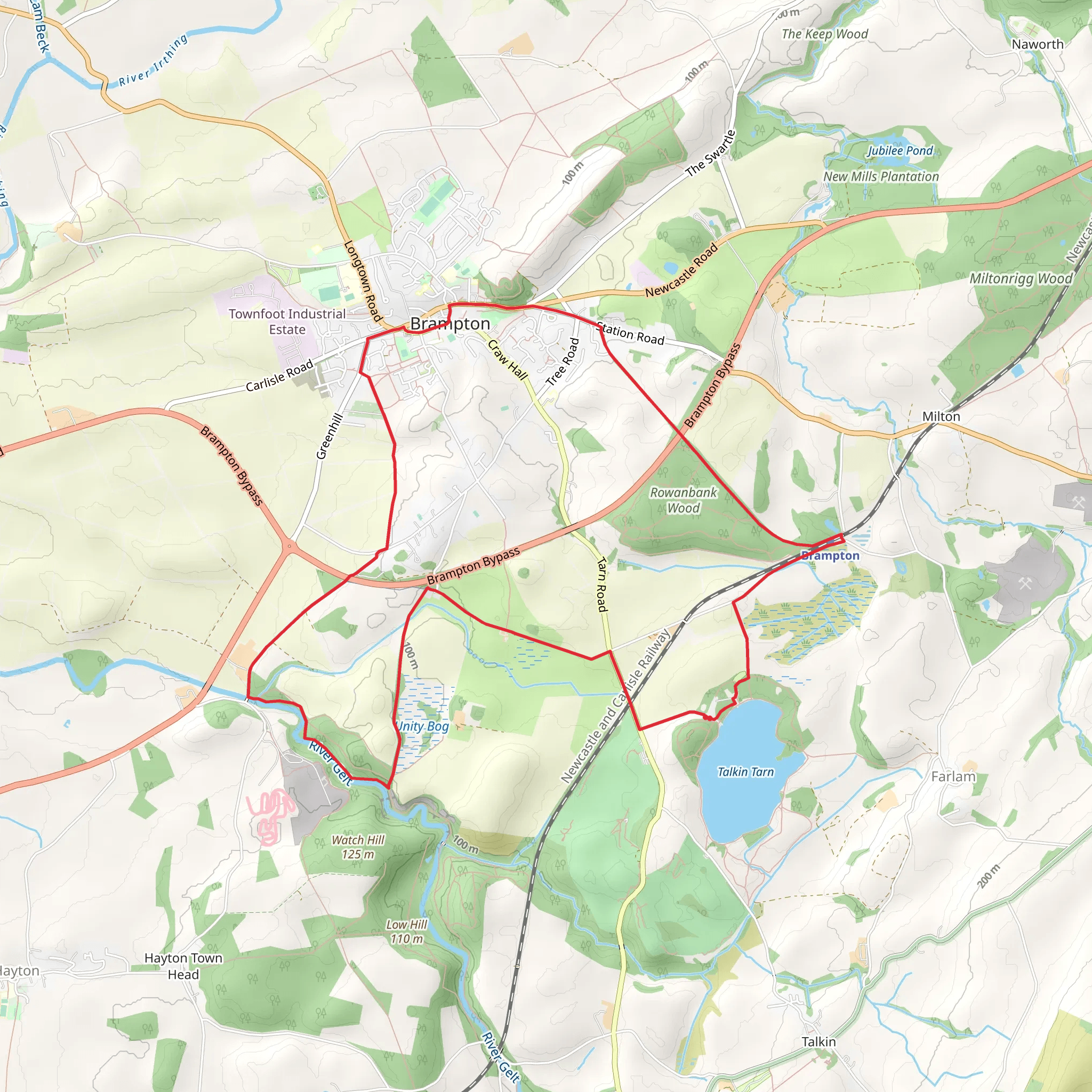 Talking Tarn and Rowanbank Wood via Black Path mobile static map
