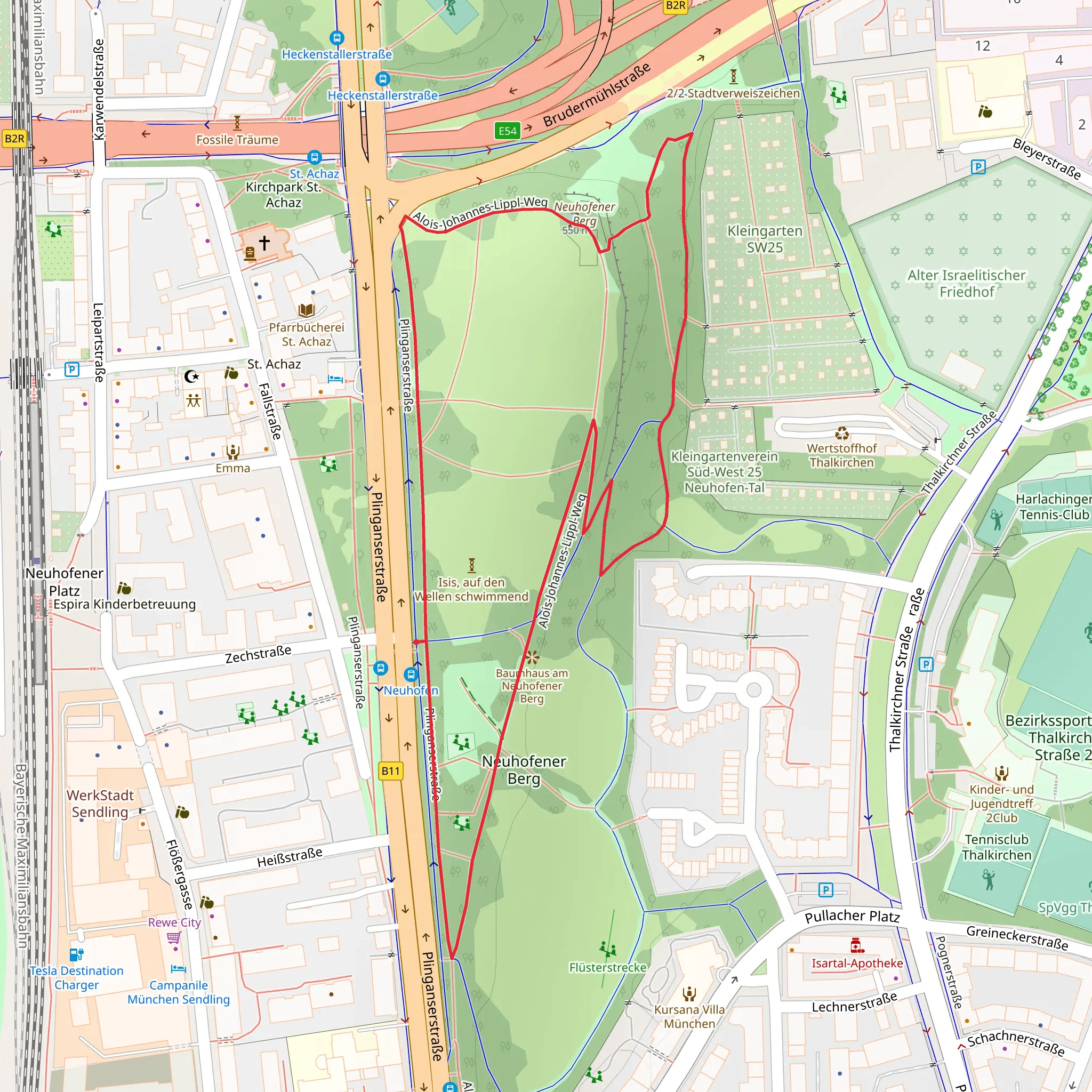 Neuhofener Berg Loop mobile static map