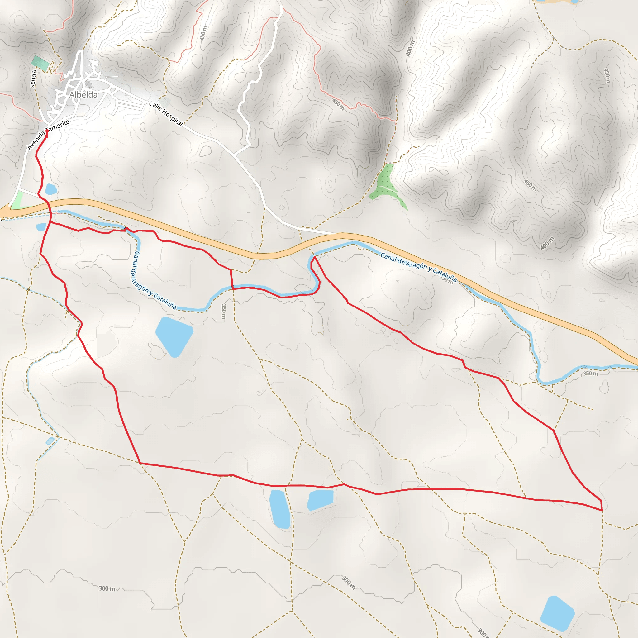 Route of the Cisterns and Silos of Albelda PR HU 250 mobile static map