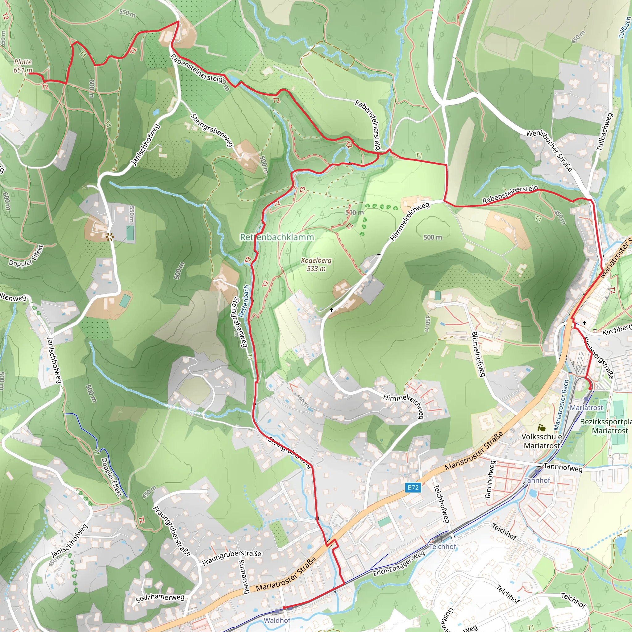 Rettenbach - Mariatrost mobile static map