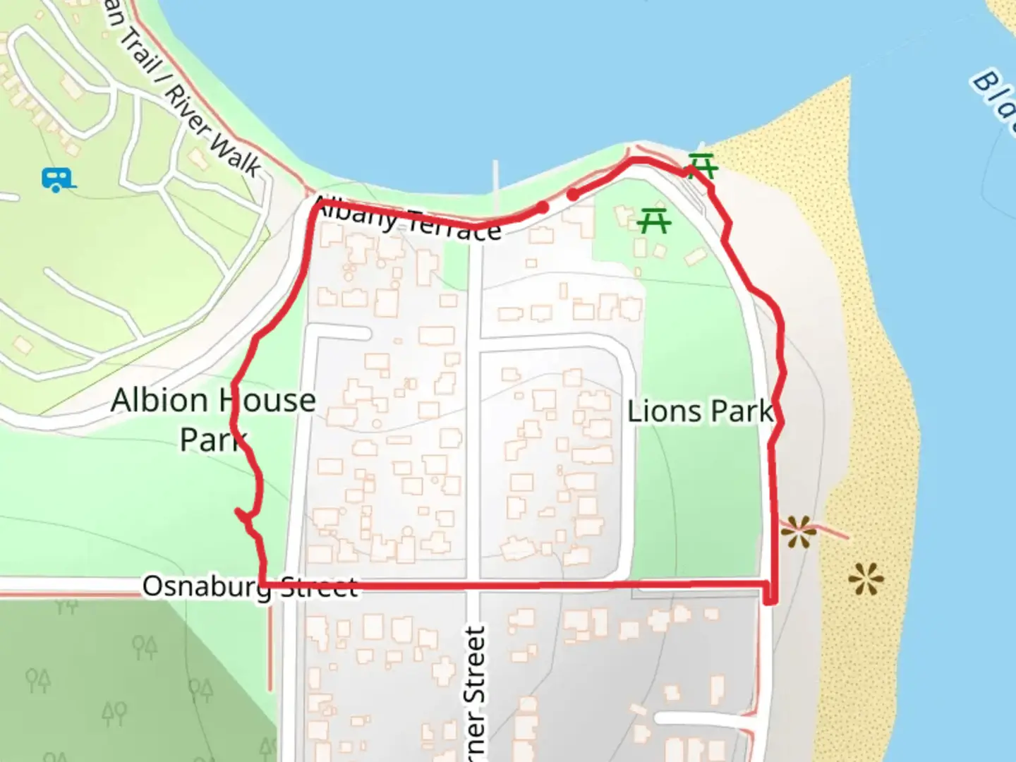 An image depicting the trail Augusta Heritage Trail and its surrounding area.