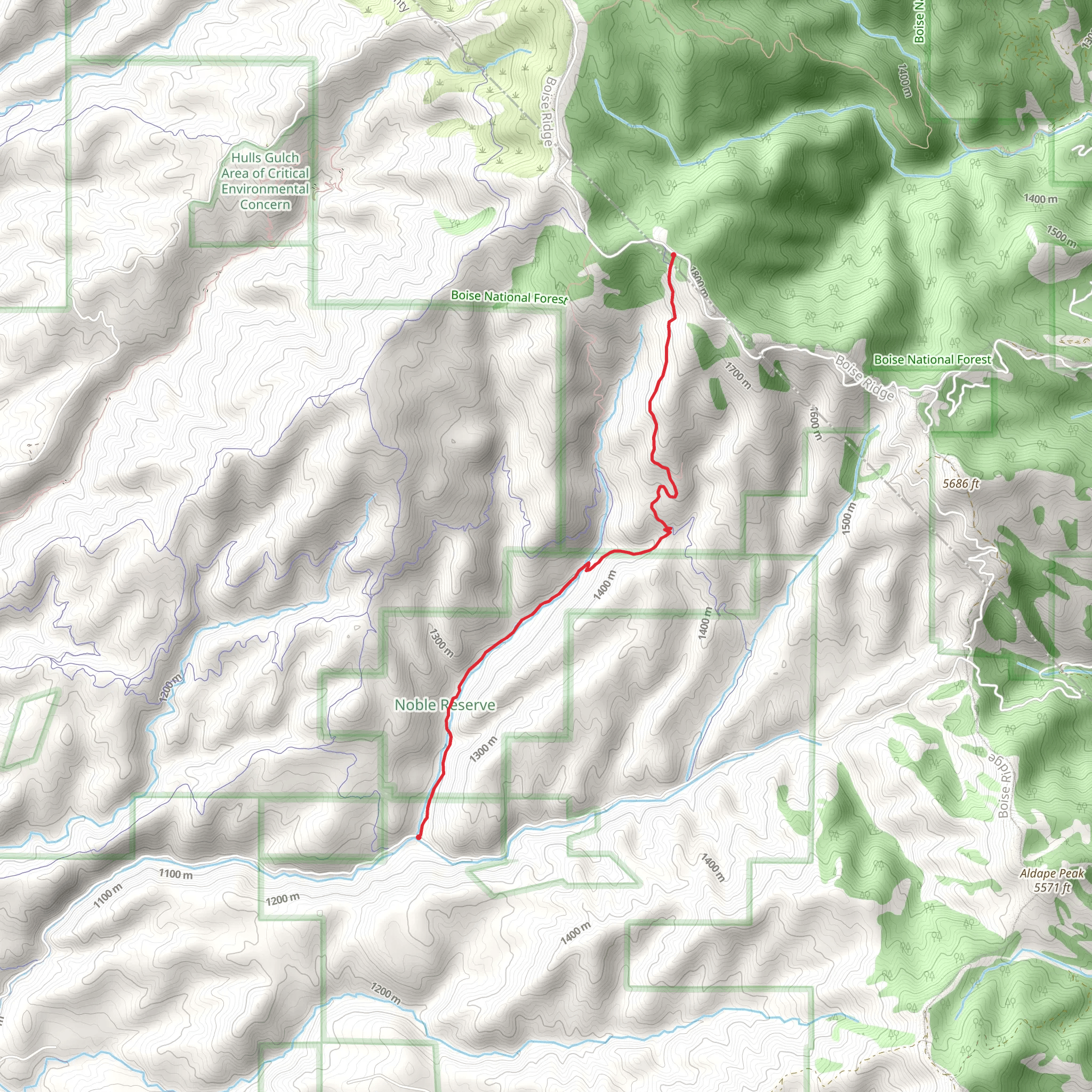Five Mile Gulch mobile static map
