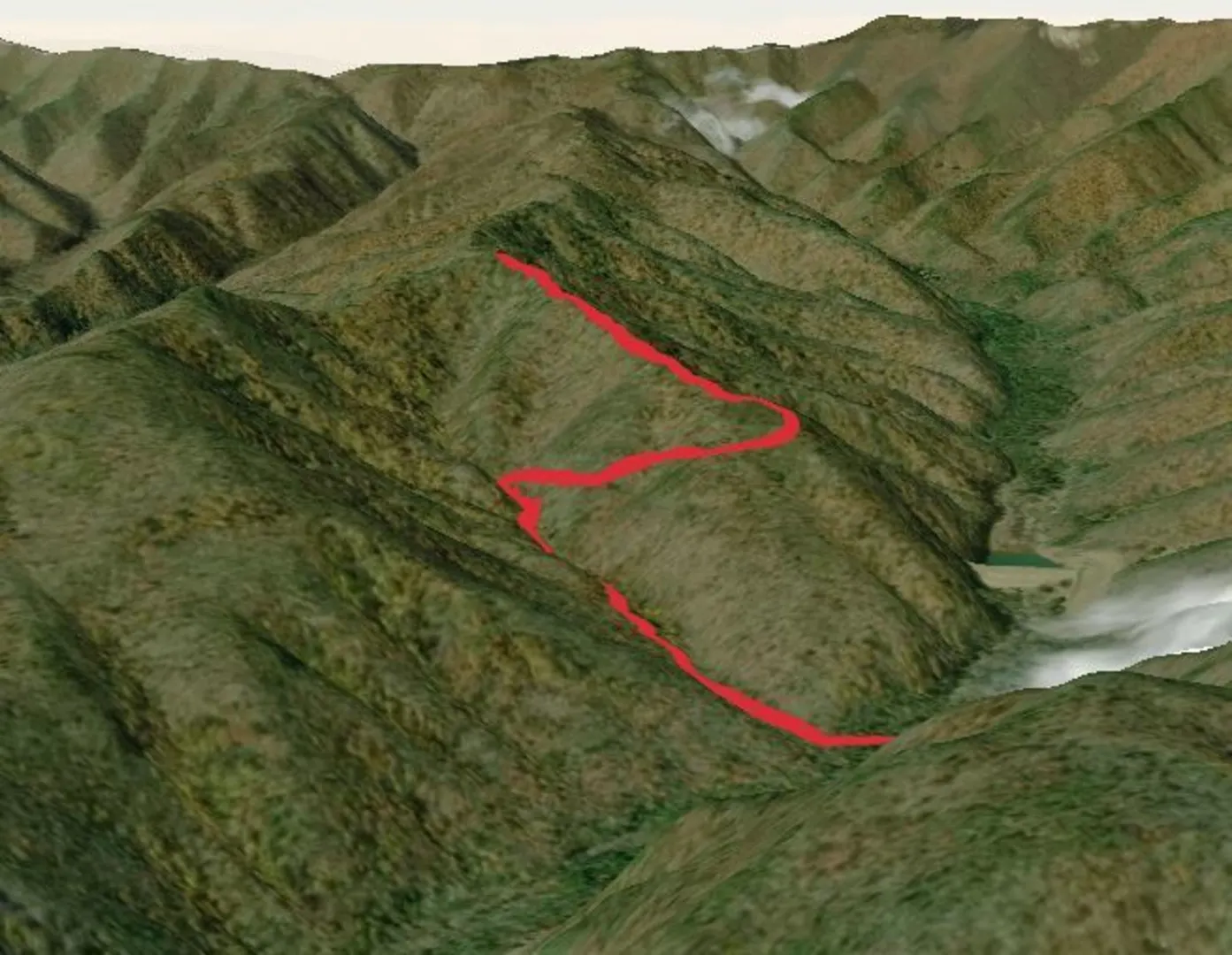 An image depicting the trail Big Hollow Trail and its surrounding area.