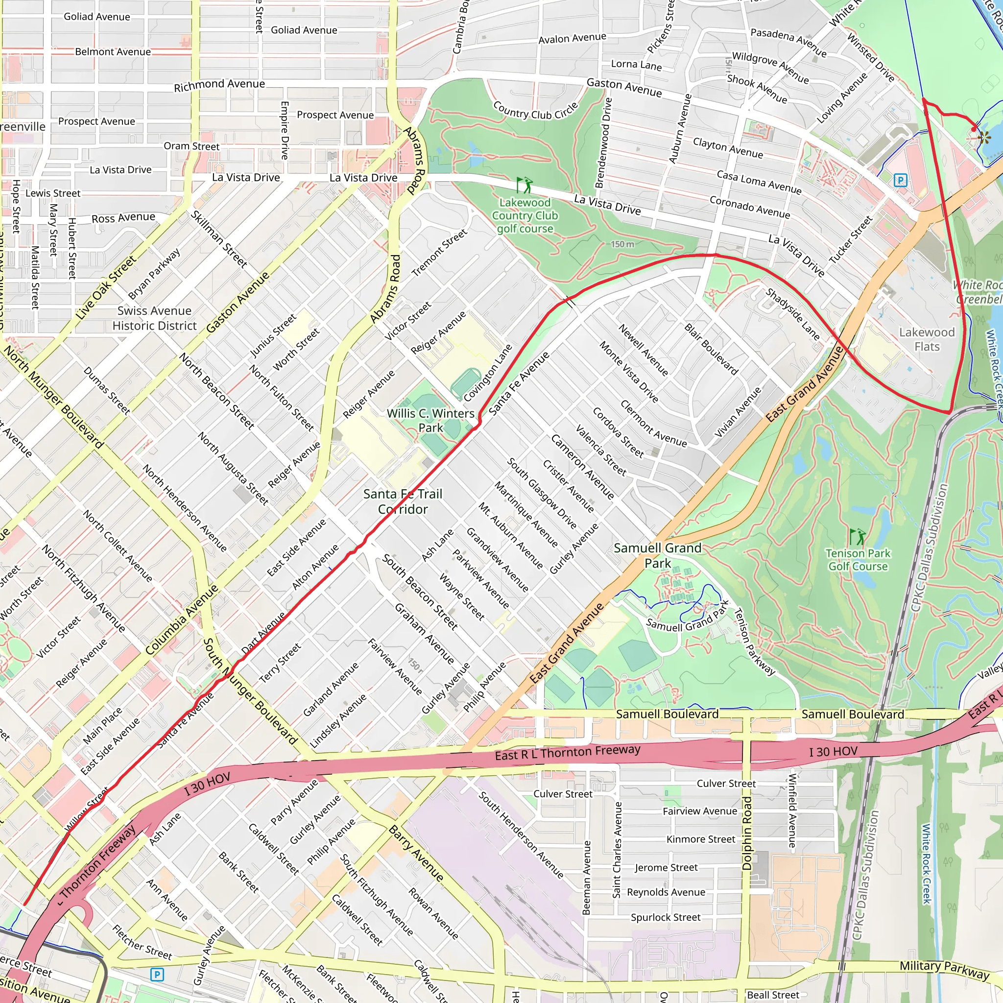 Santa Fe Trail mobile static map