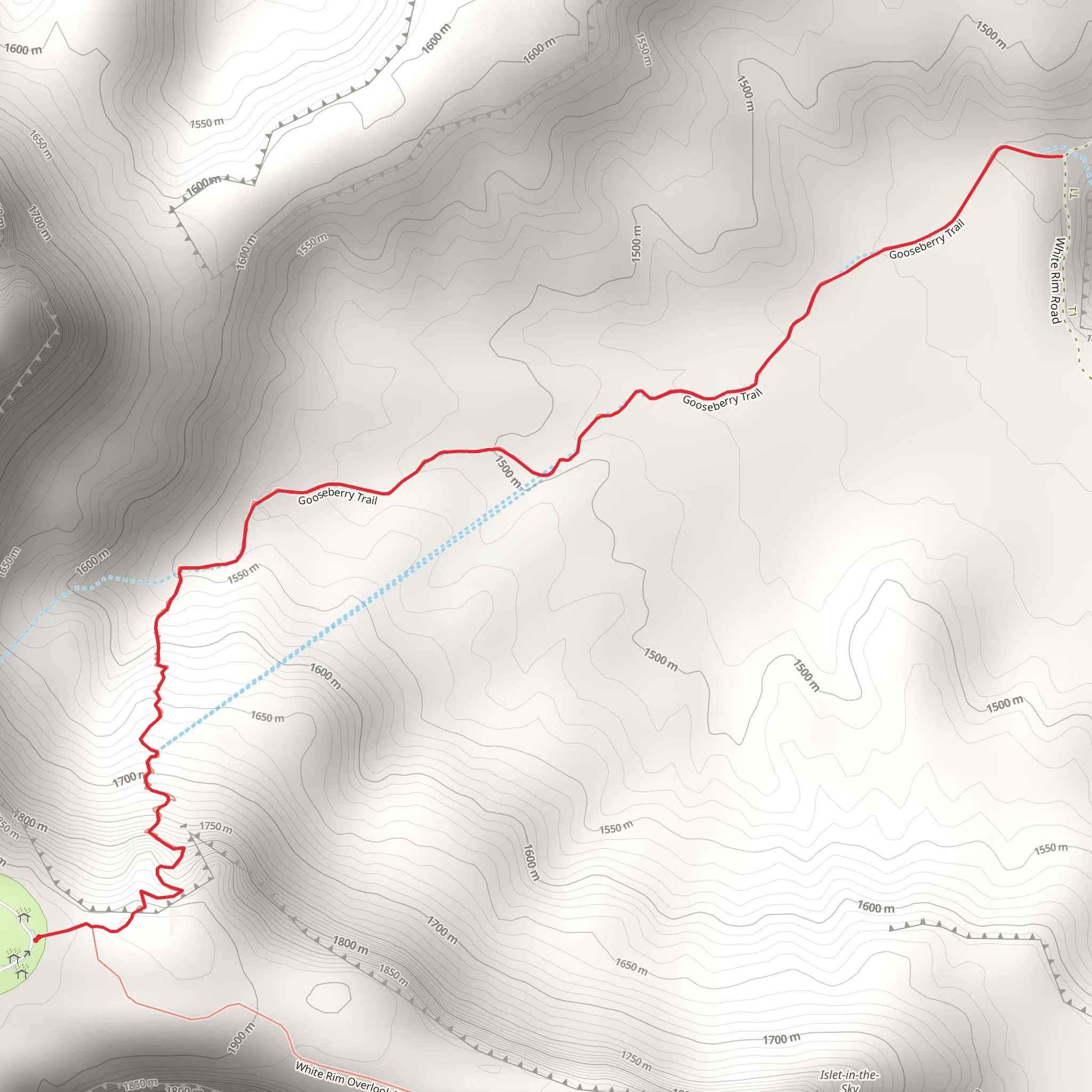 Gooseberry Trail mobile static map