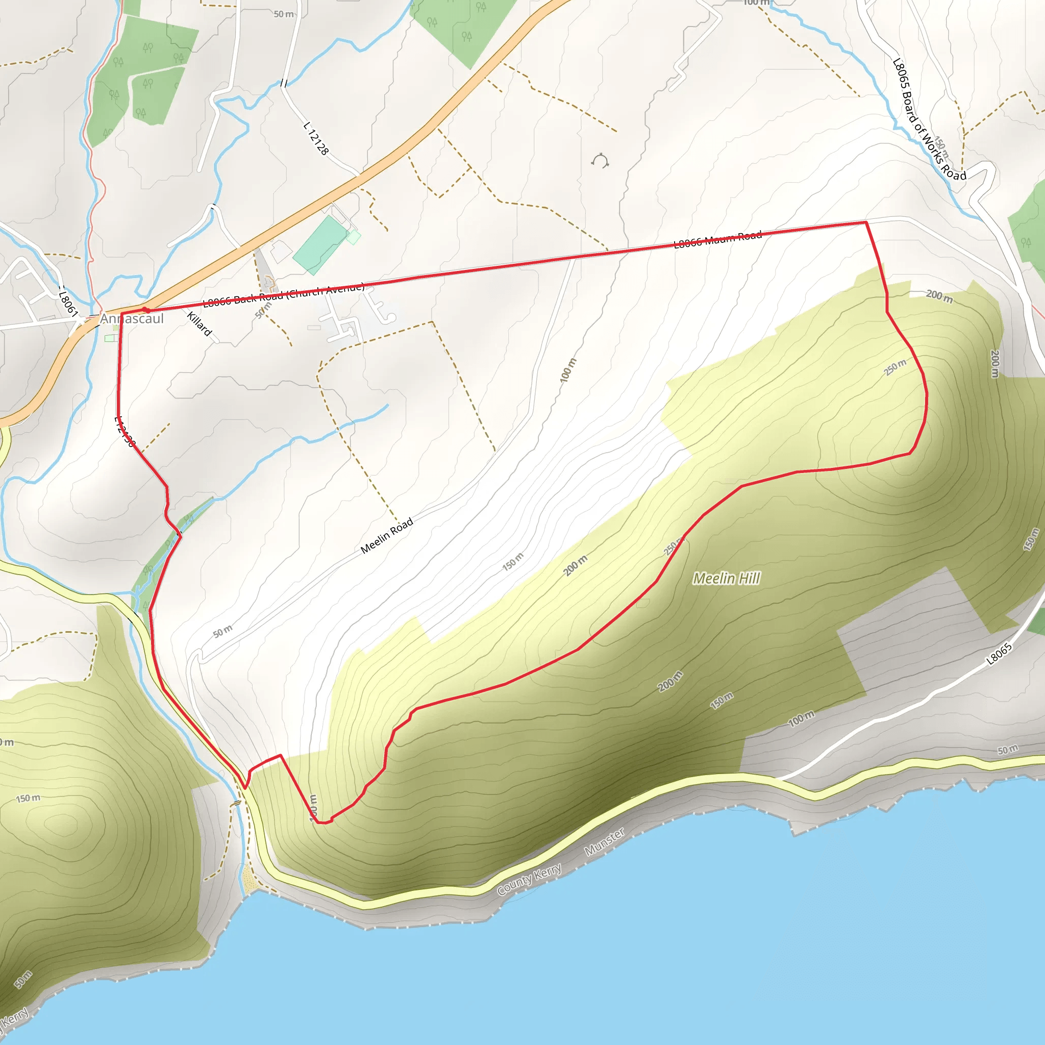 Annascaul Three Peaks Loop mobile static map