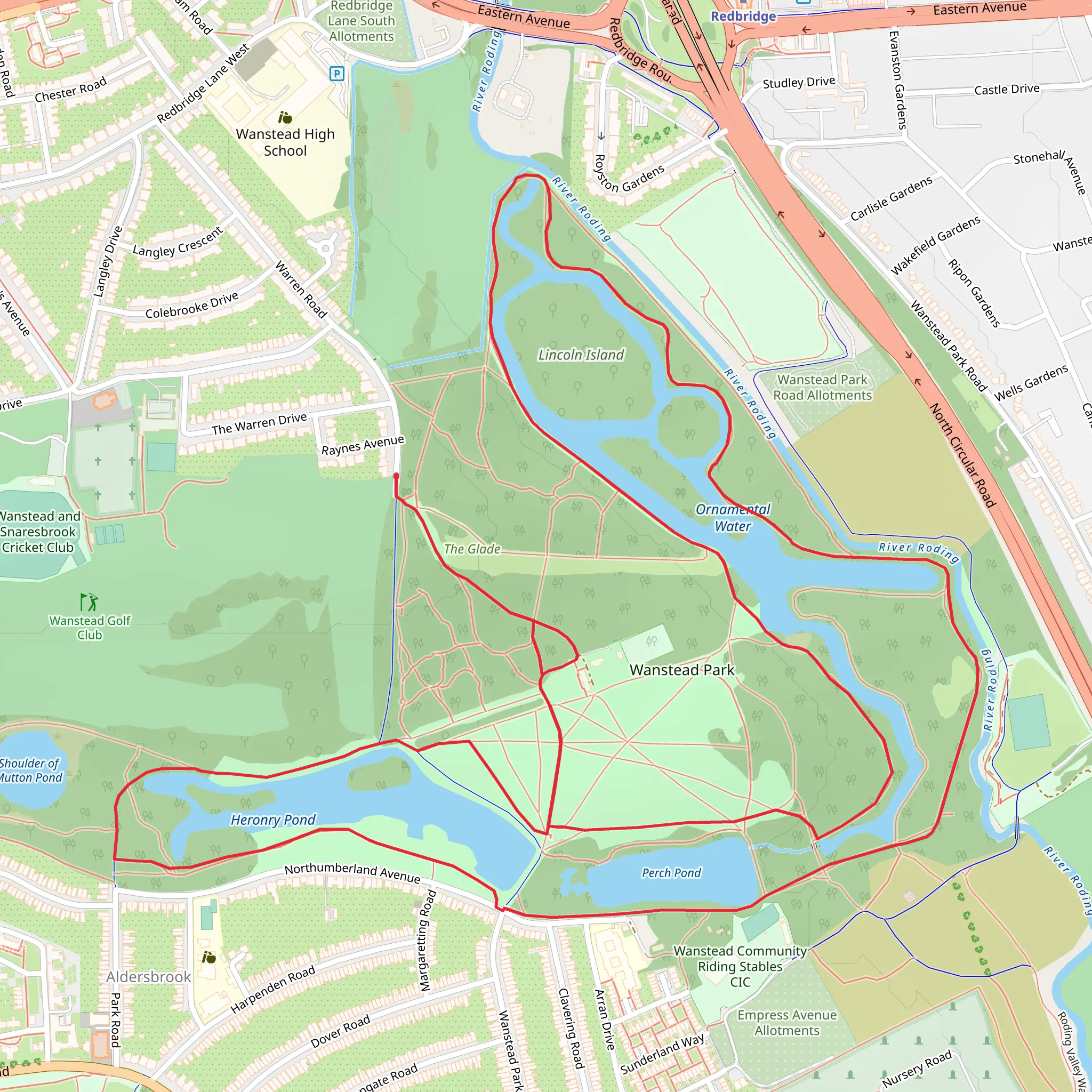 Heronry Pond, Wanstead Park and Ornamental Water mobile static map