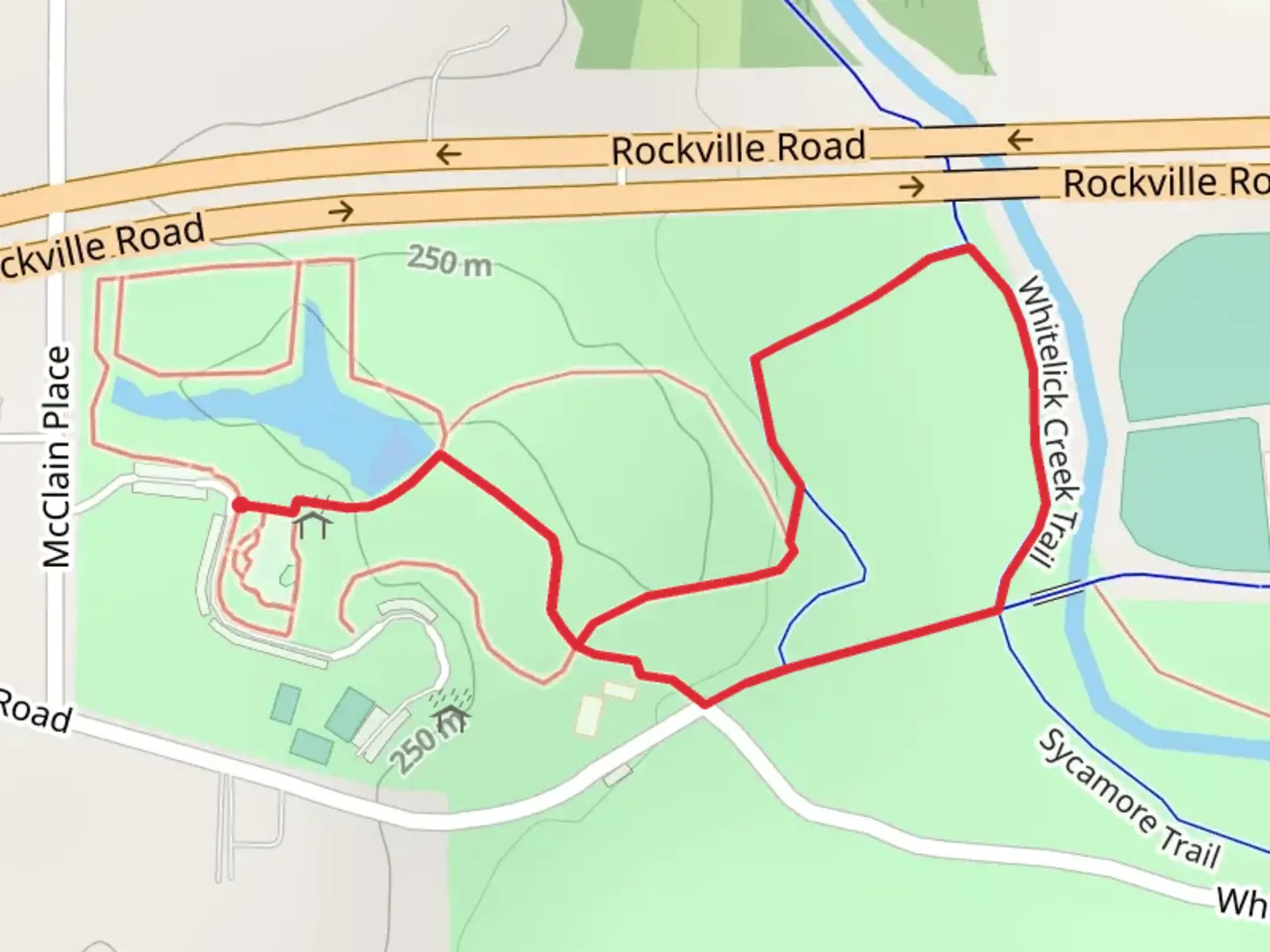 An image depicting the trail Whitelick Creek Loop and its surrounding area.