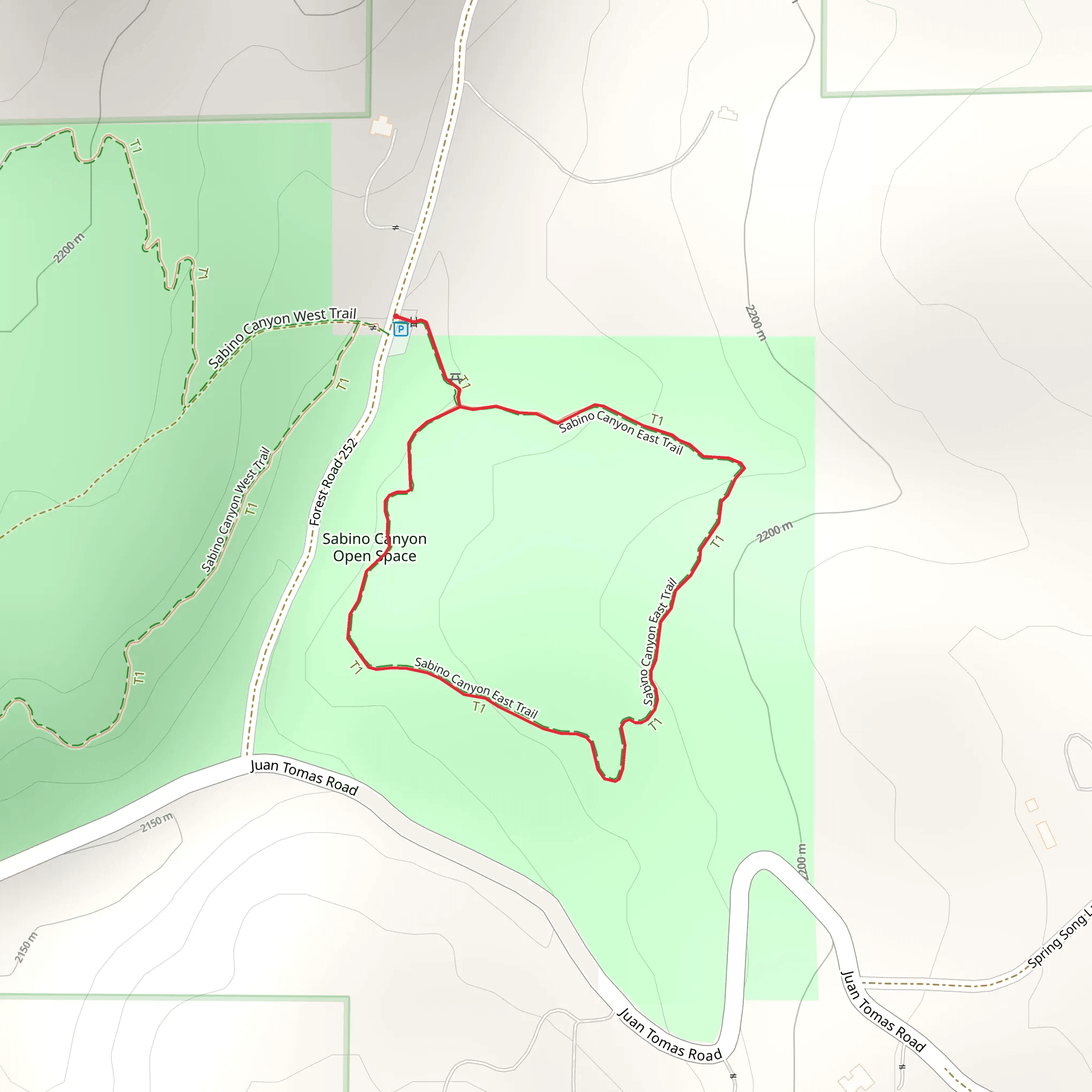 East Loop Trail mobile static map