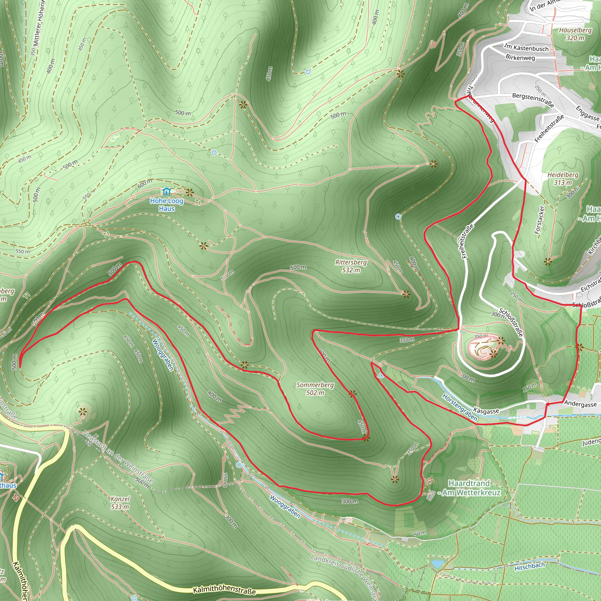 Sommerberg via Pfaelzer Weinsteig mobile static map