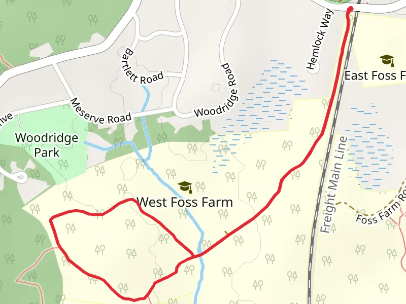 La Roche Brook - West Foss Farm mobile static map