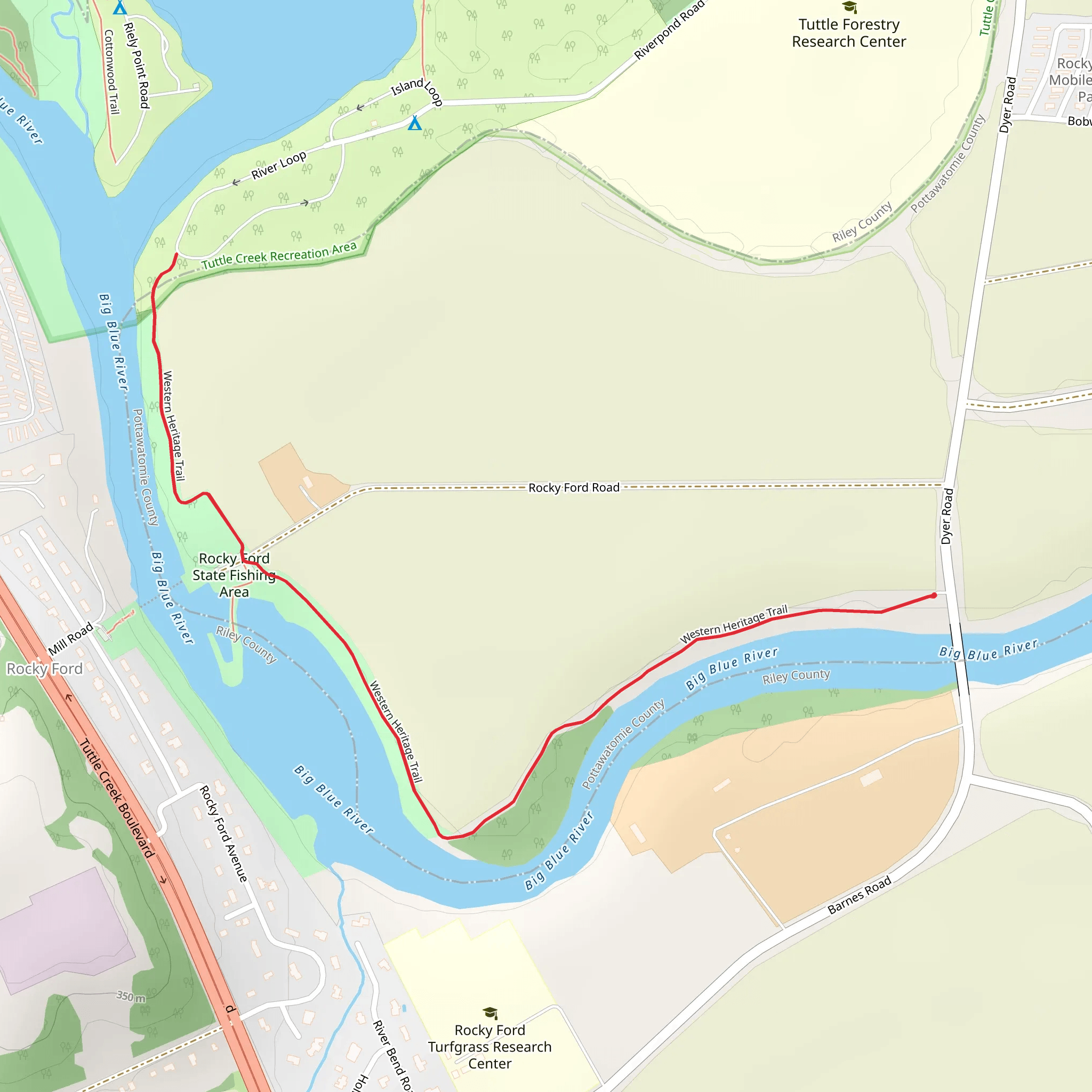 Western Heritage Trail mobile static map