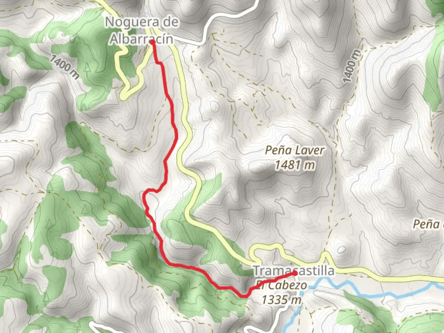 An image depicting the trail Ravine of the Caves SL TE 49 and its surrounding area.