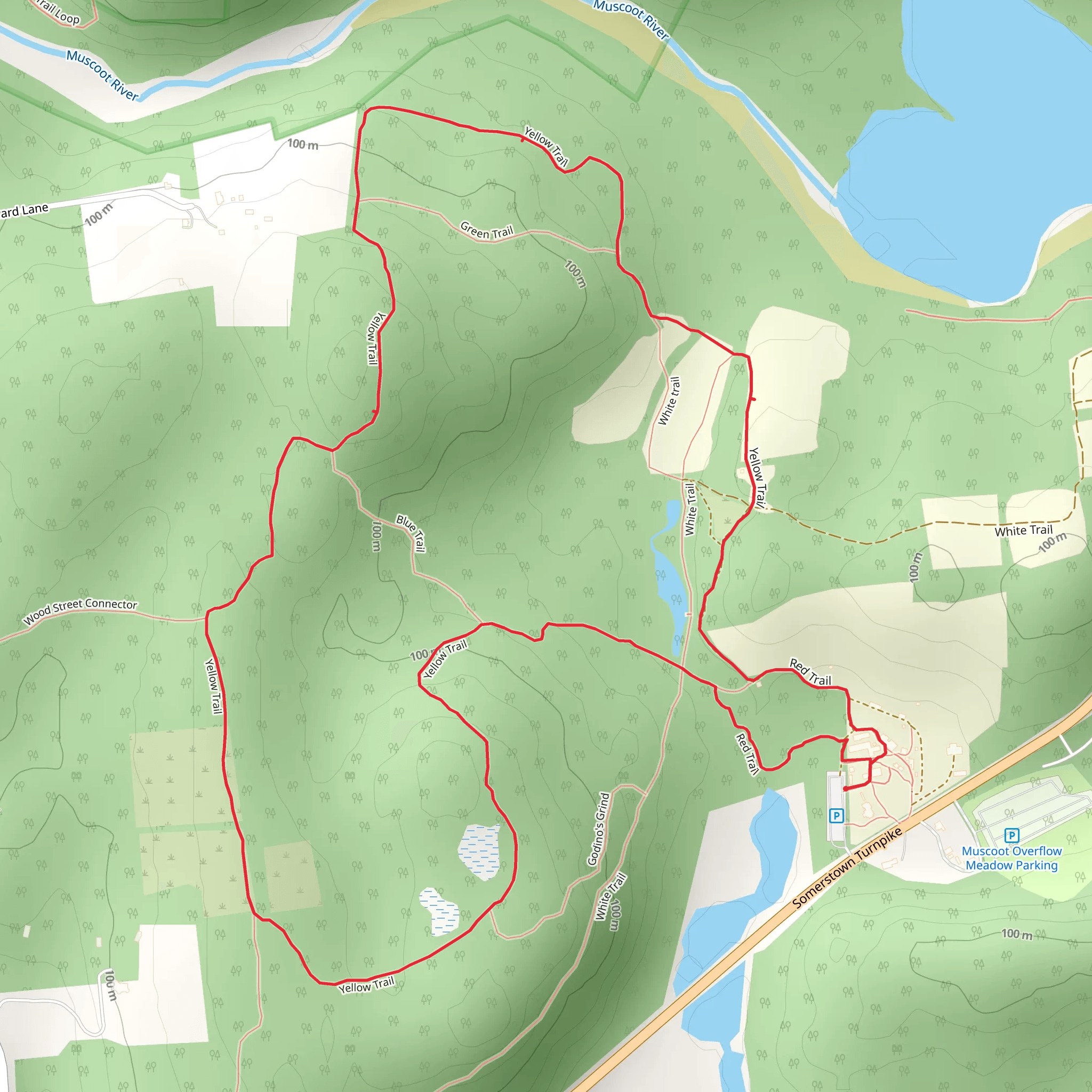 Yellow Trail Loop - Muscoot Farm Park mobile static map