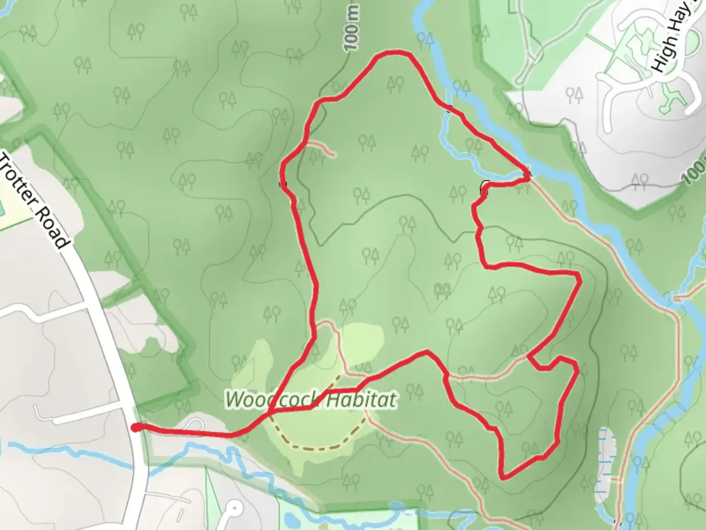 An image depicting the trail Wildlife Loop Trail and its surrounding area.