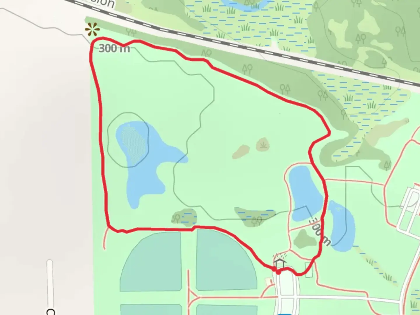 An image depicting the trail Shiawassee Basin Preserve Park Loop and its surrounding area.