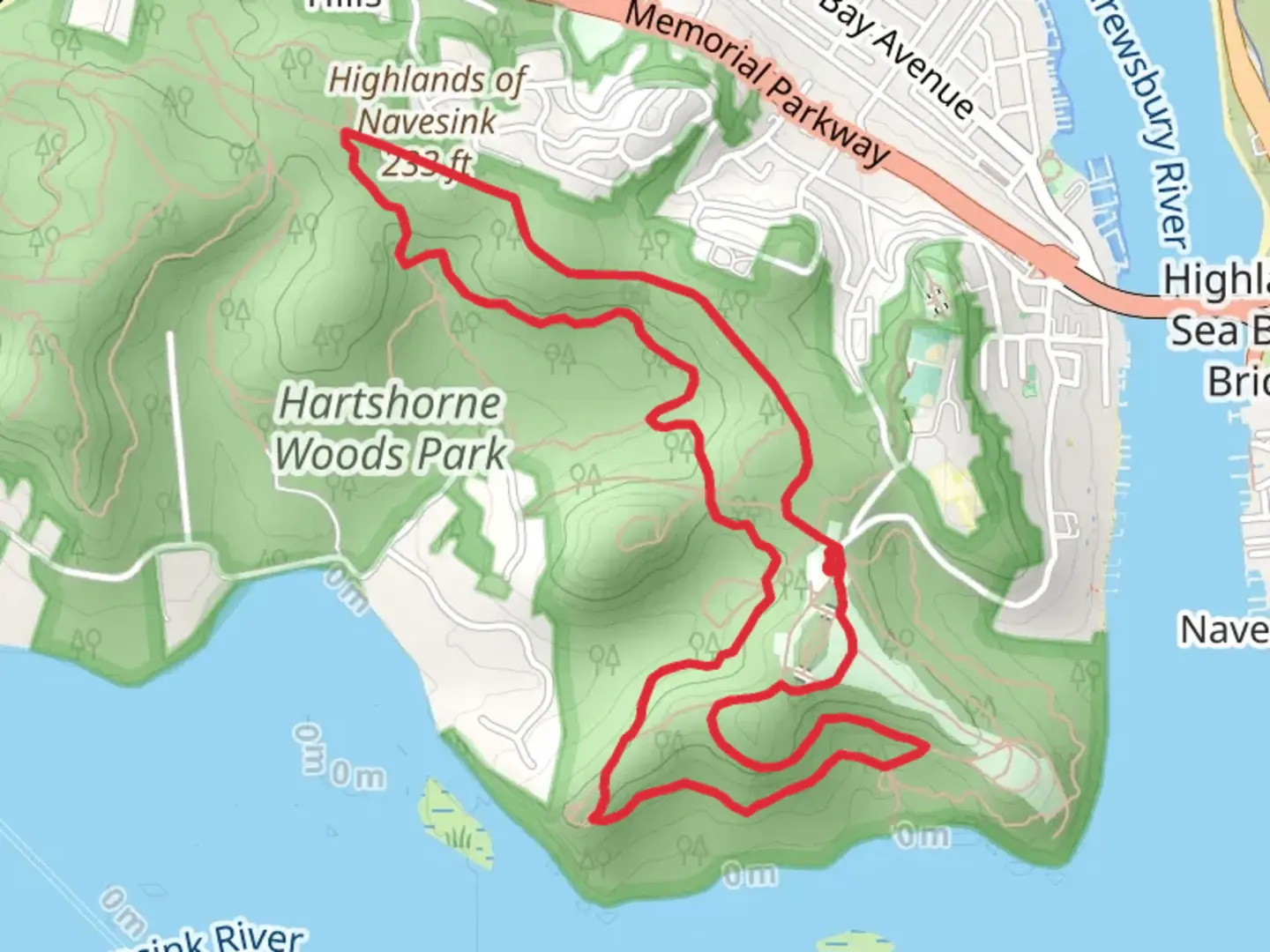 An image depicting the trail Rocky Point, Grand Tour and Battery Loop and its surrounding area.