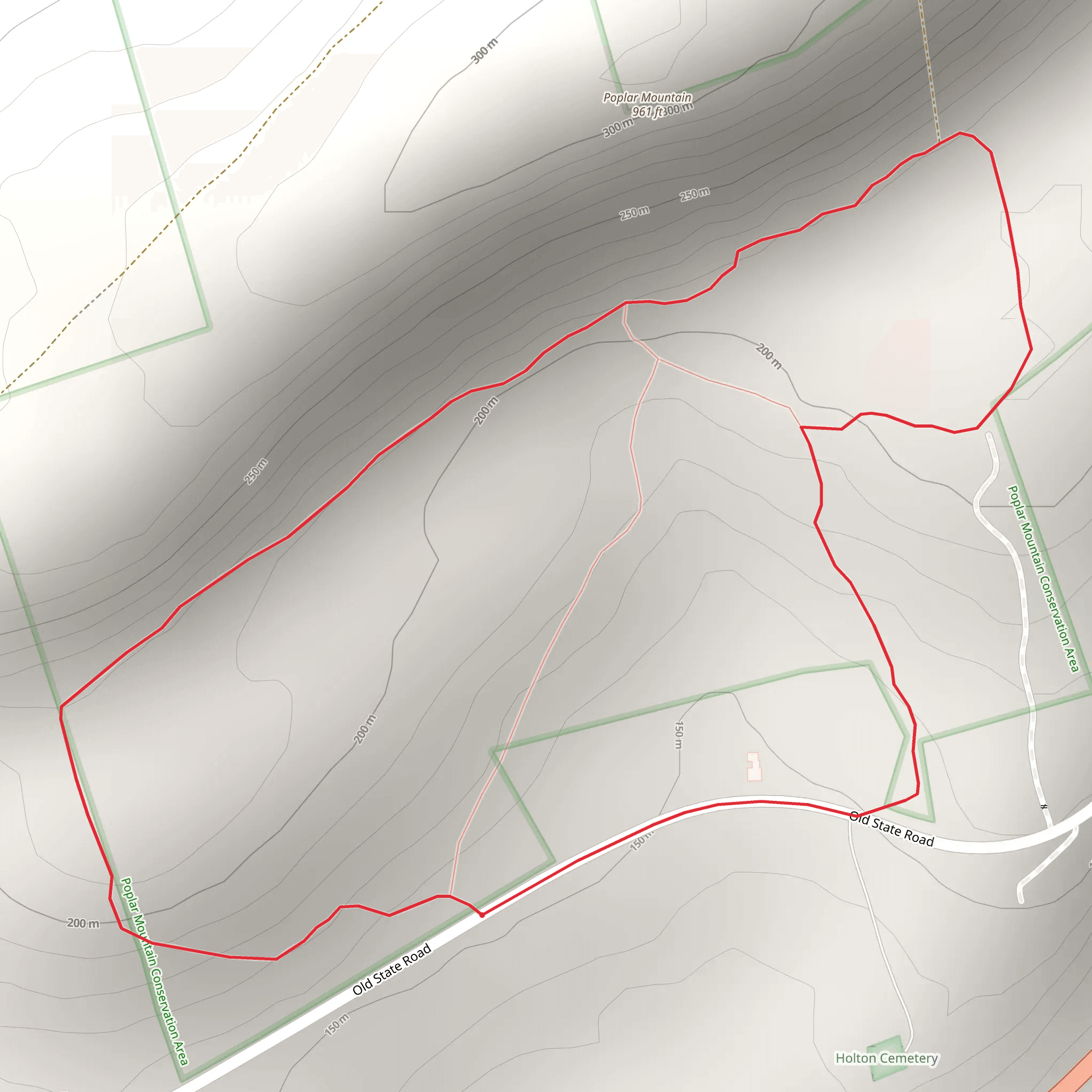 Poplar Mountain Loop mobile static map