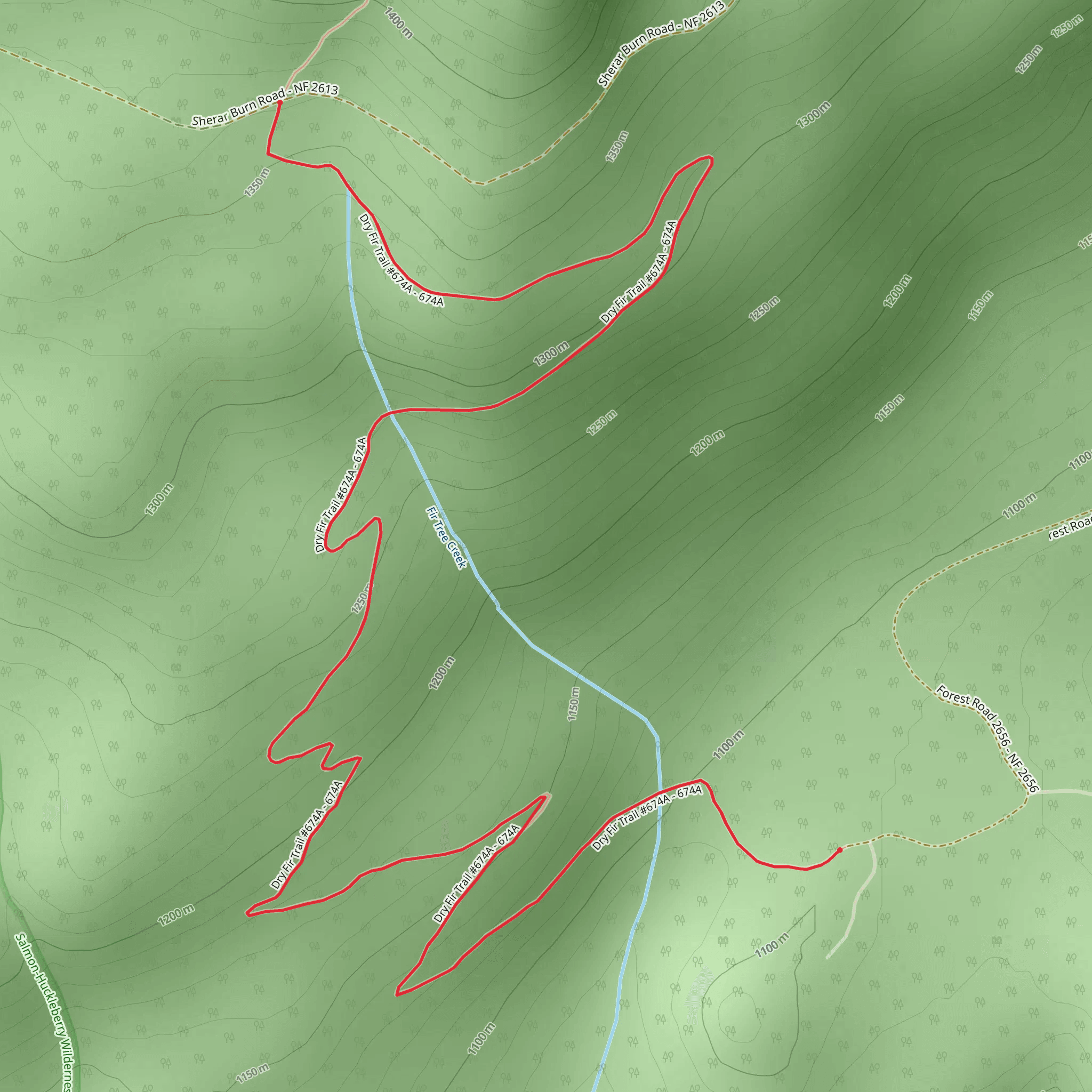 Dry Fir Trail mobile static map