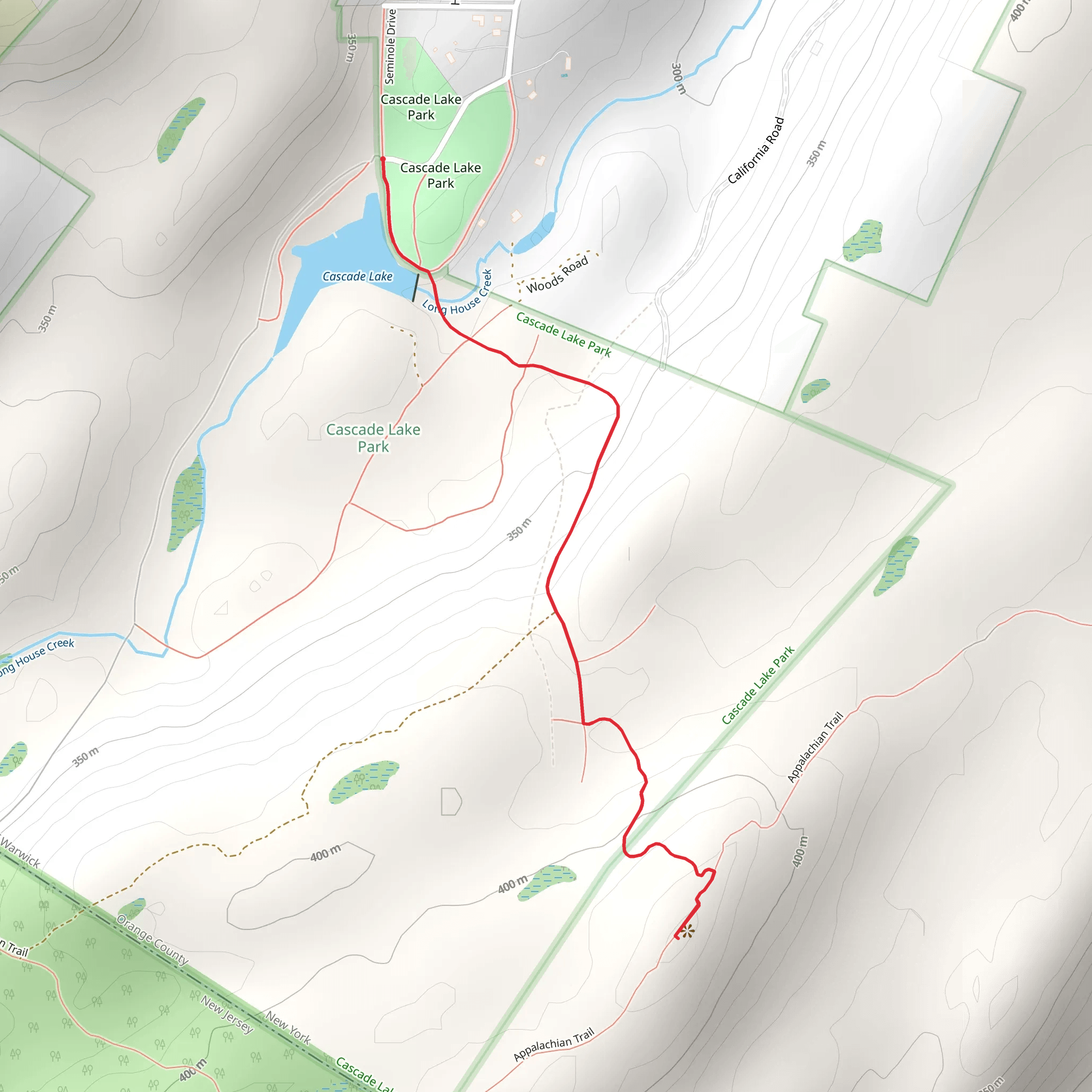 Cascade Lake Park Trail mobile static map