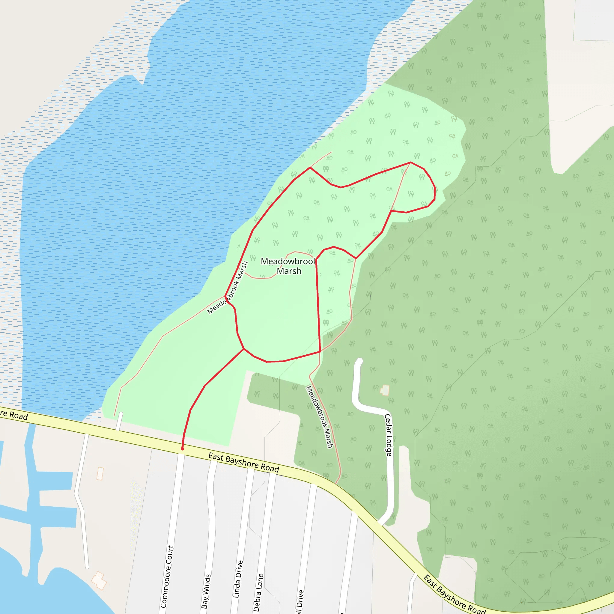 Meadowbrook Marsh Loop mobile static map